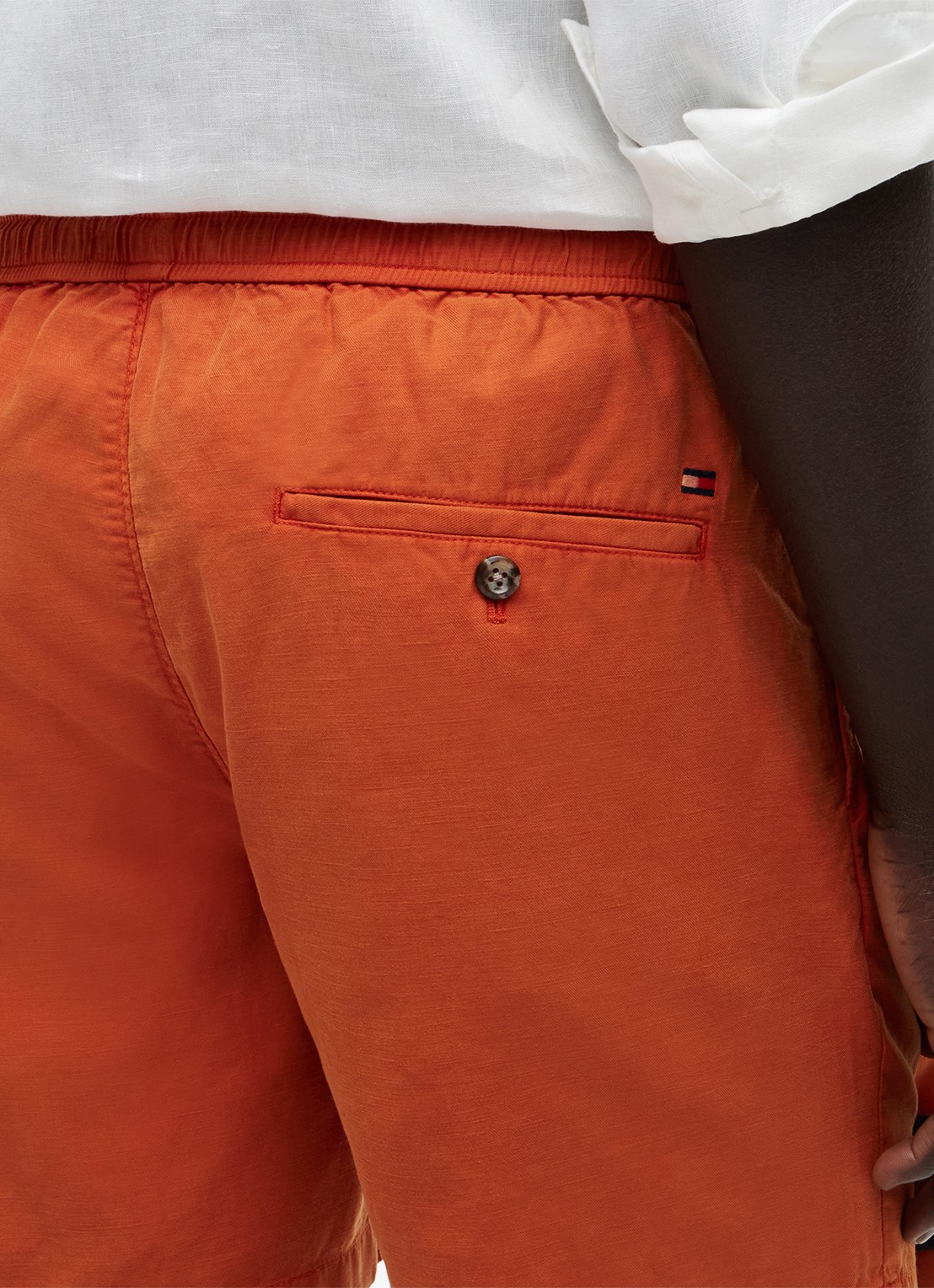 Tommy Hilfiger Korte broek met logo - detail 5 oranje
