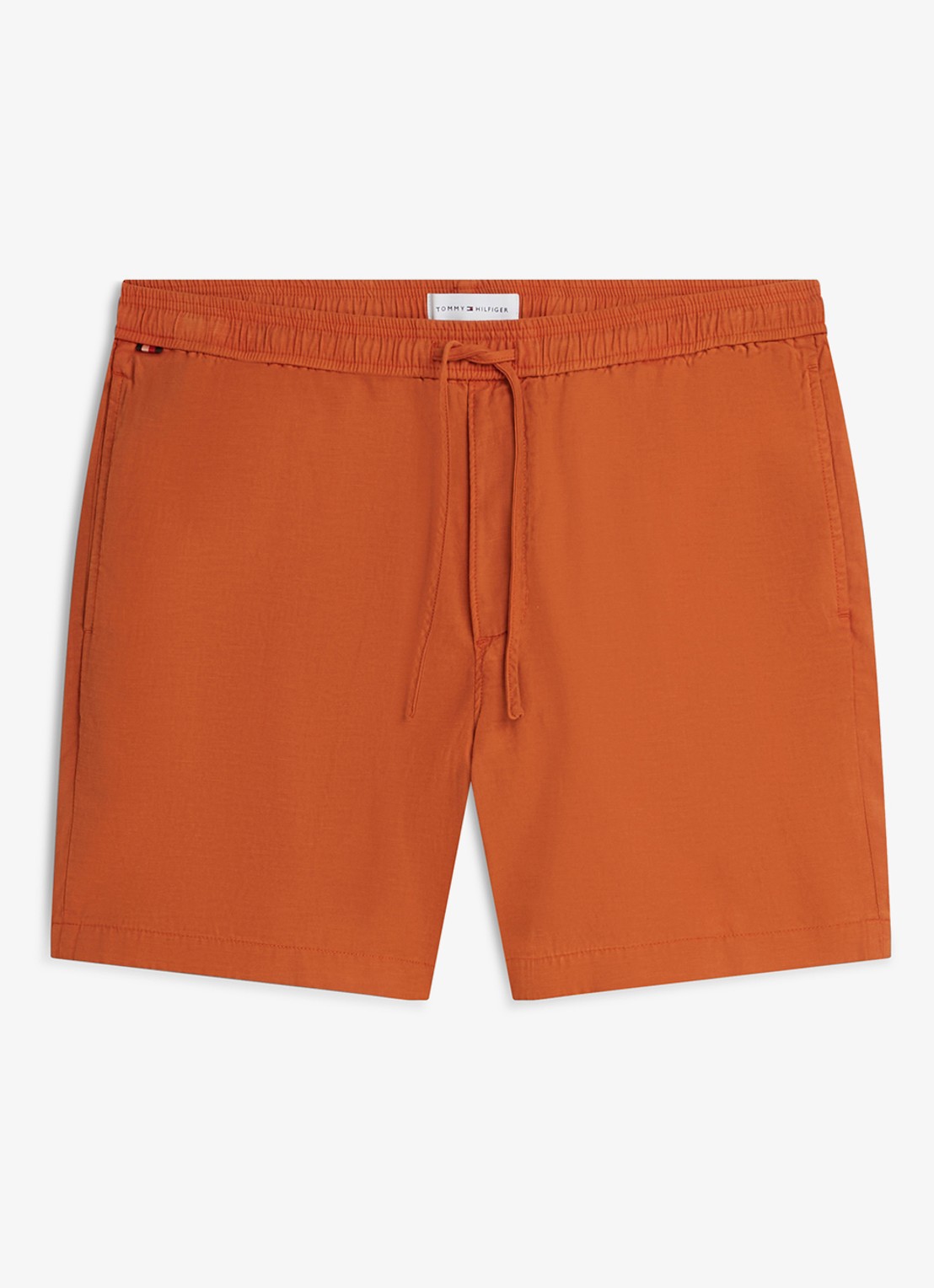 Tommy Hilfiger Korte broek met logo - voorkant 2 oranje