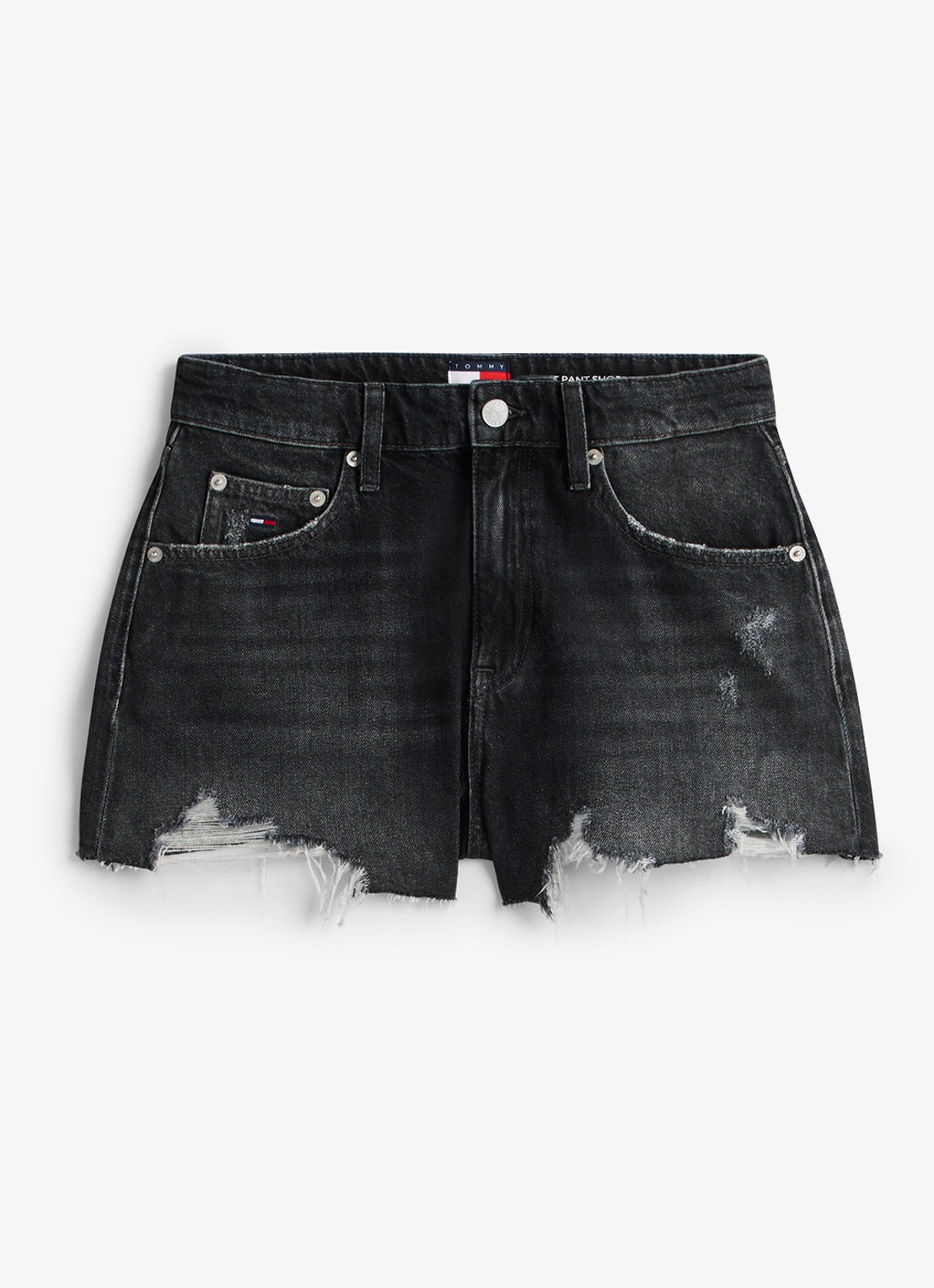 Tommy Hilfiger Korte broek van denim - voorkant 2 zwart