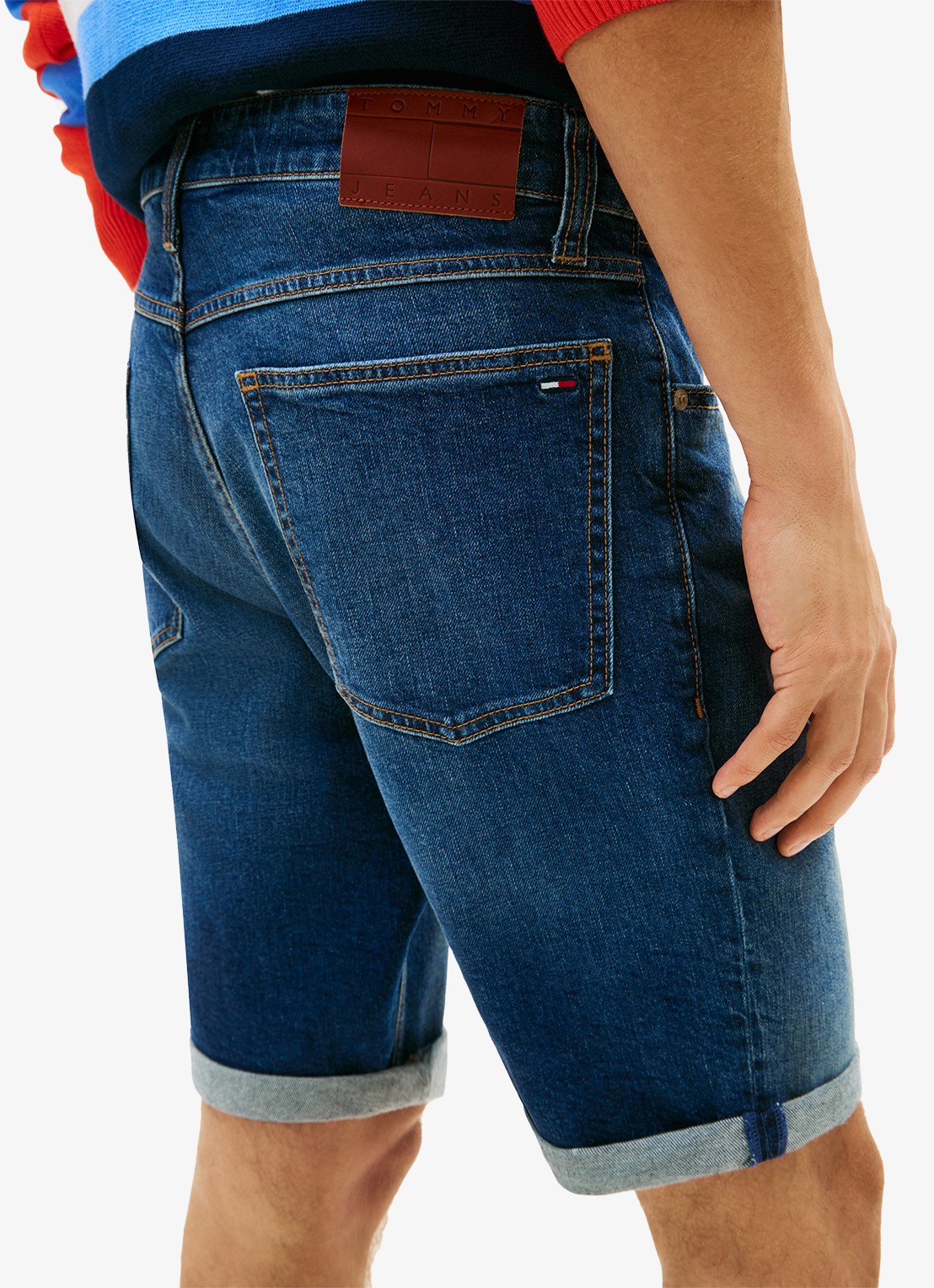 Tommy Hilfiger Korte broek van denim - detail 4 denim