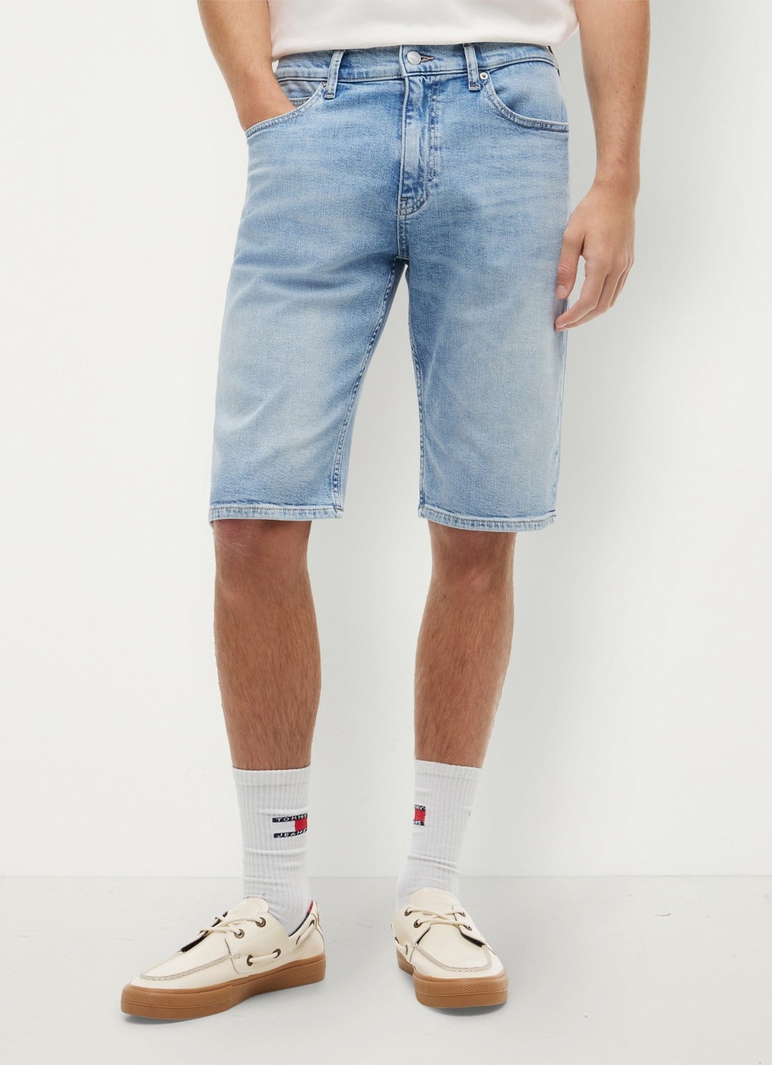 Tommy Hilfiger Korte broek van denim - detail 4 denim