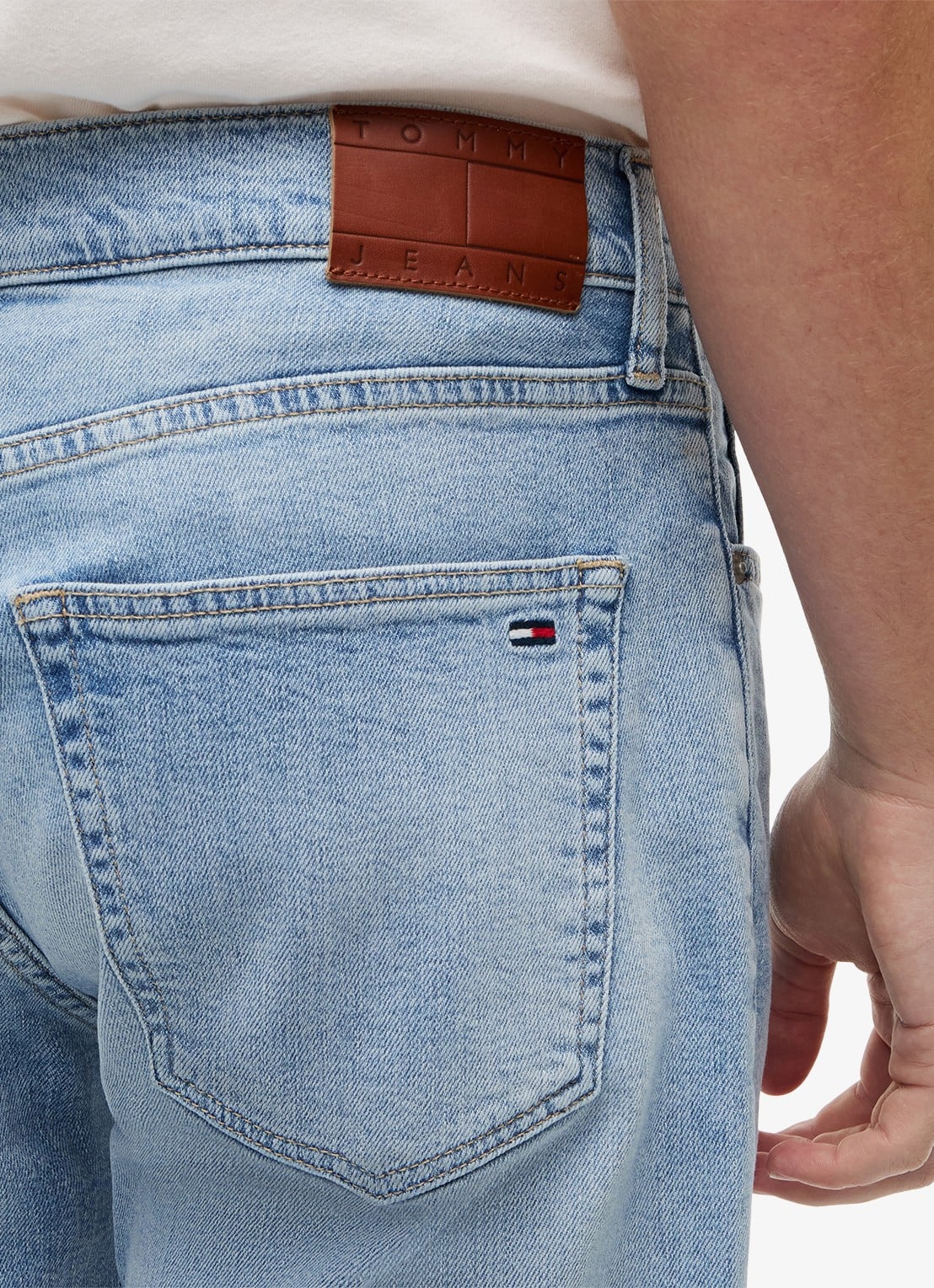 Tommy Hilfiger Korte broek van denim - detail 5 denim