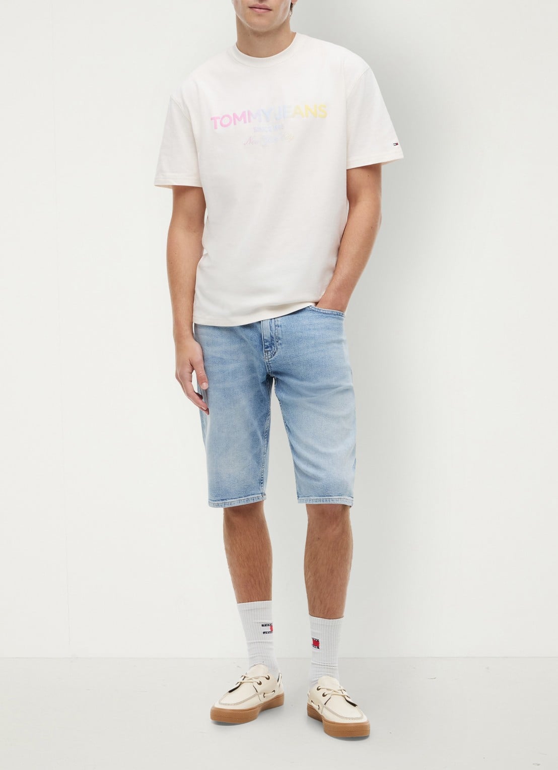 Tommy Hilfiger Korte broek van denim - voorkant 3 denim