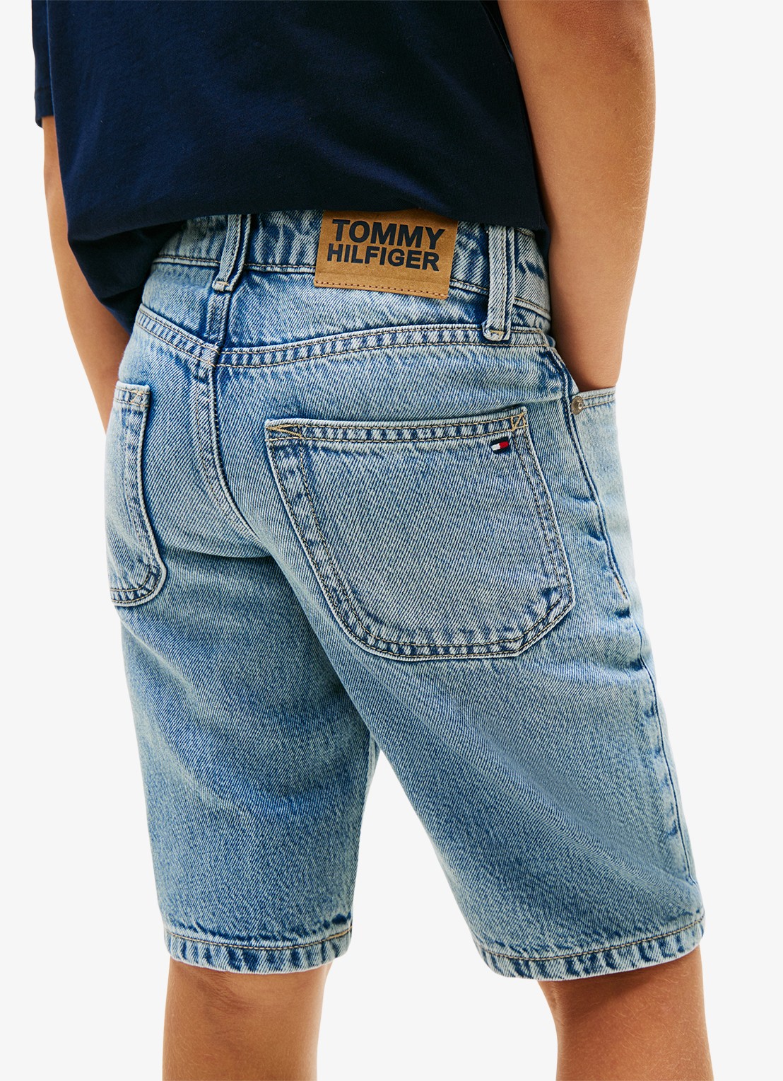 Tommy Hilfiger Korte broek van denim - detail 5 denim