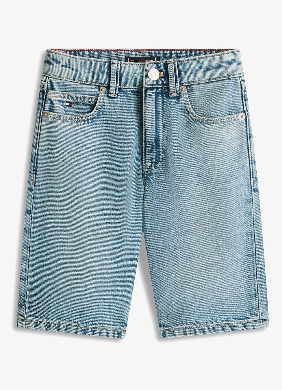 Tommy Hilfiger Korte broek van denim - voorkant denim