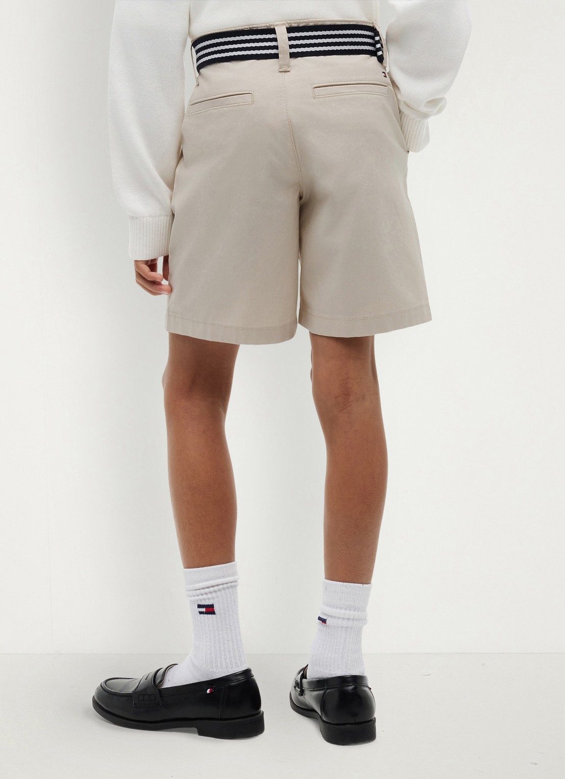 Tommy Hilfiger Korte chino in katoenblend - achterkant 5 beige