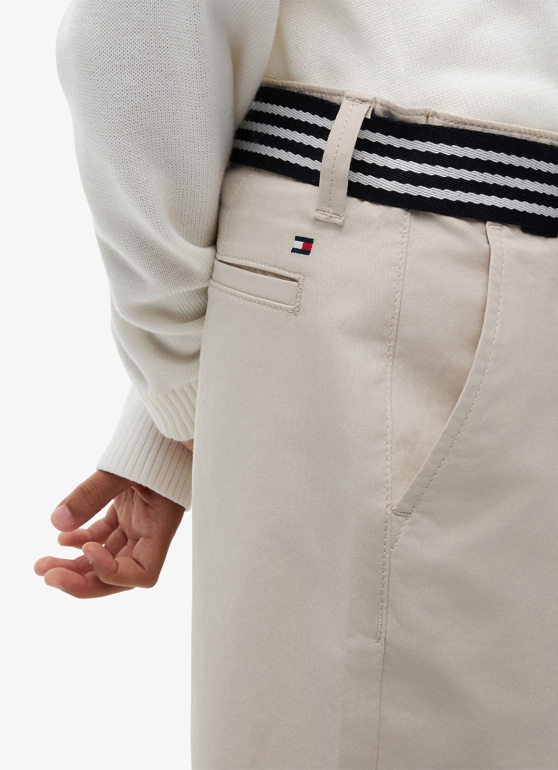 Tommy Hilfiger Korte chino in katoenblend - detail 2 beige