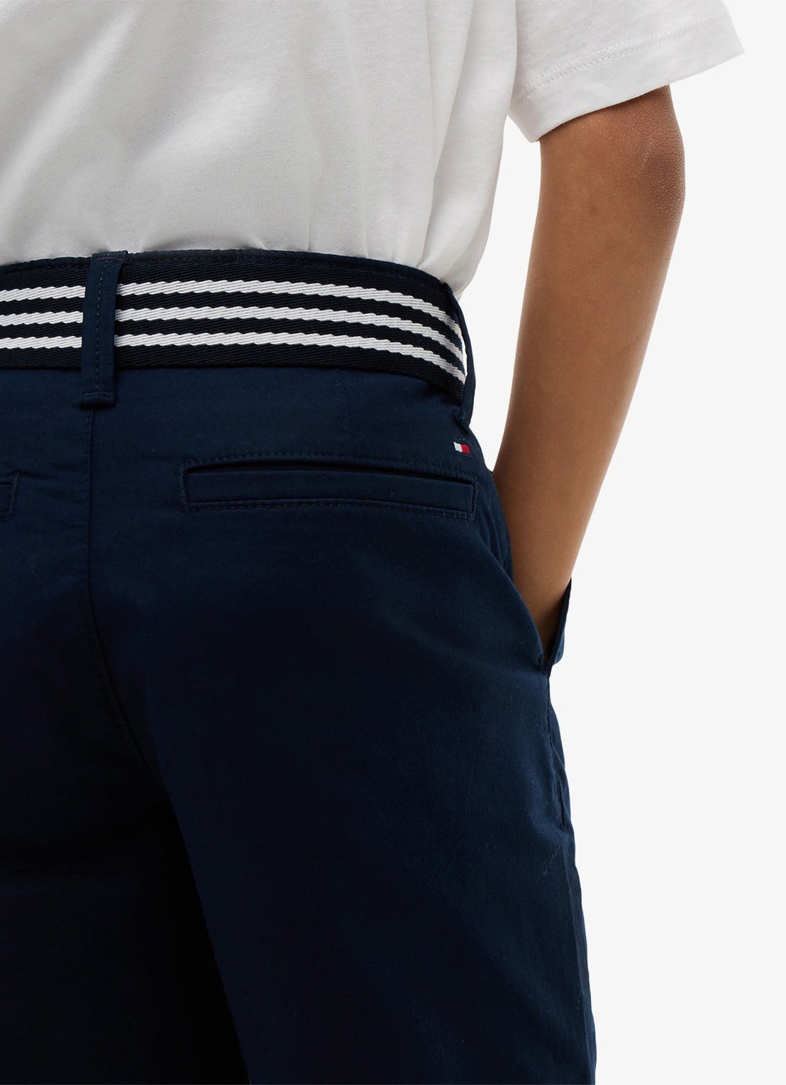 Tommy Hilfiger Korte chino in katoenblend - detail 2 dark night navy-c1g