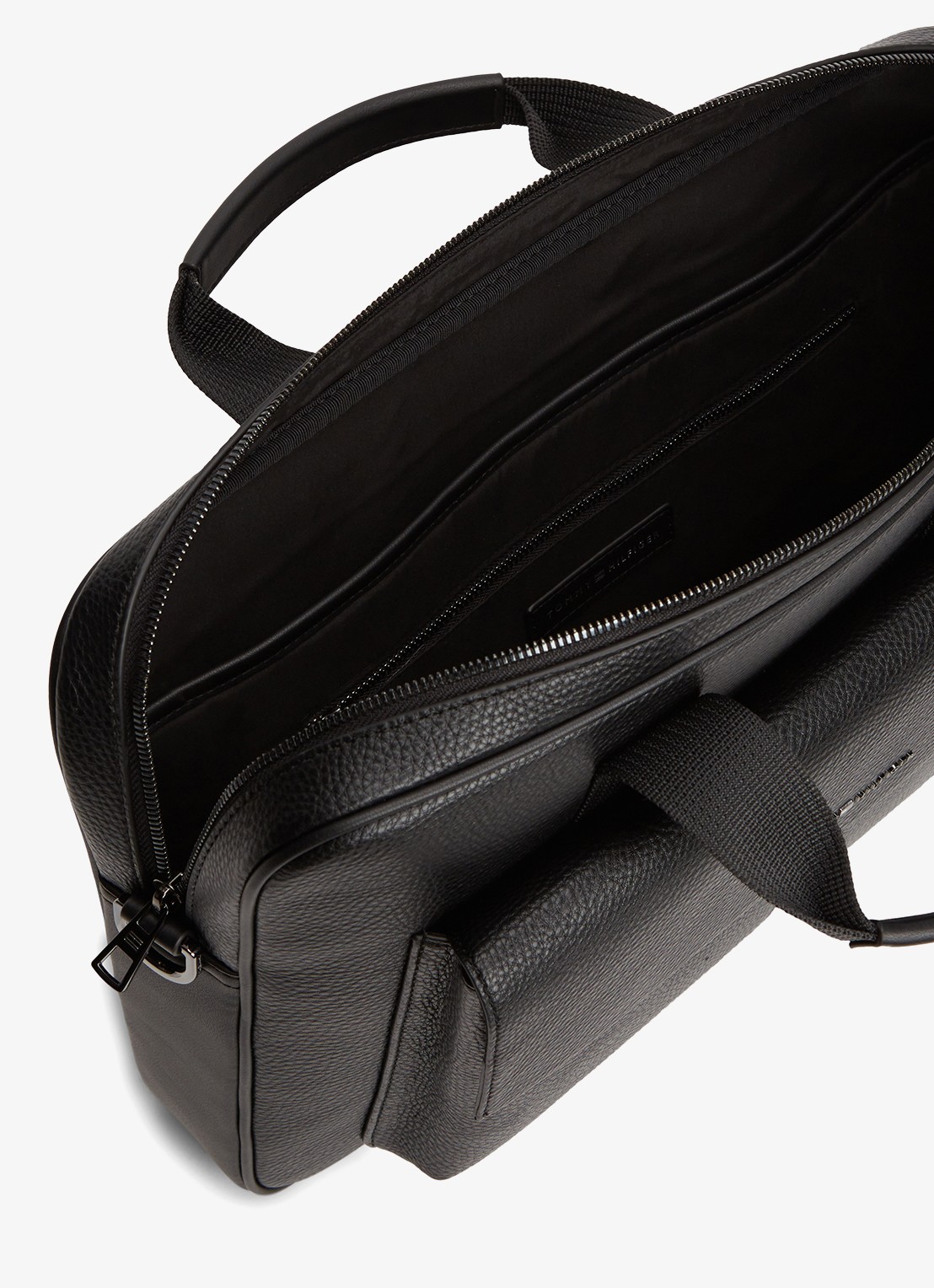 Tommy Hilfiger Laptoptas met logo en afneembare schouderriem - detail 3 zwart