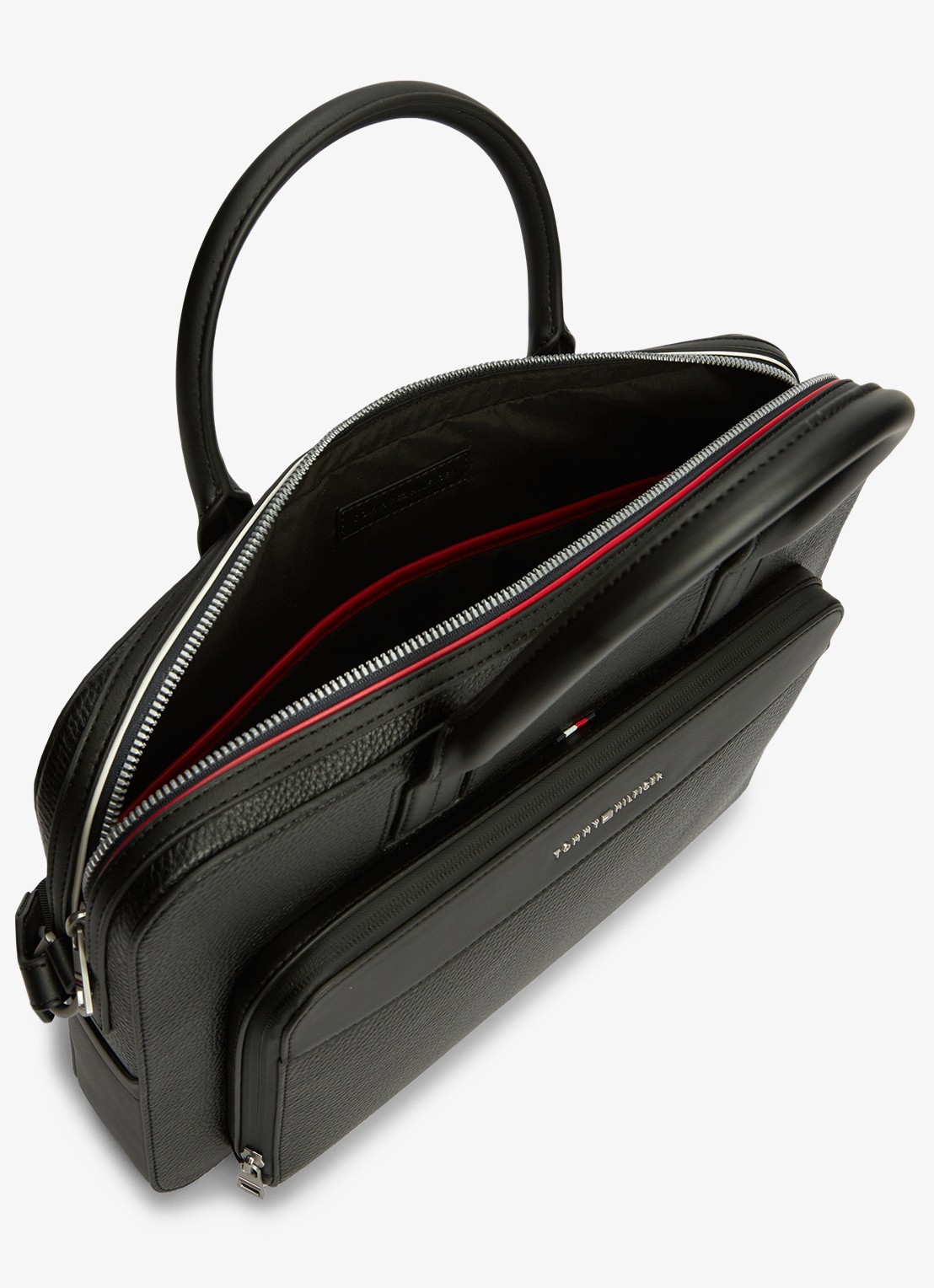 Tommy Hilfiger Laptoptas met logo - detail 3 diepzwart