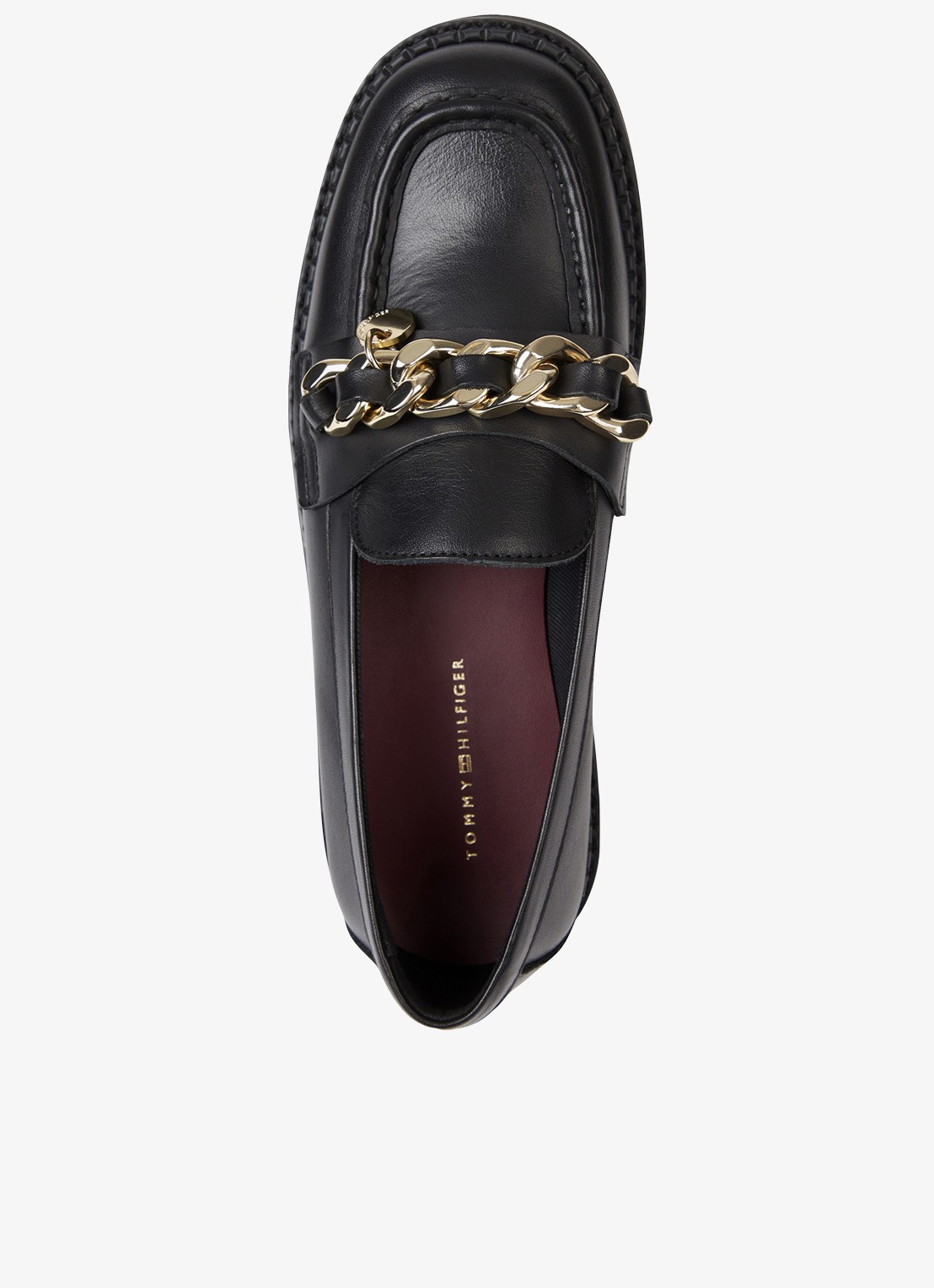 Tommy Hilfiger Loafer met logo - detail zwart