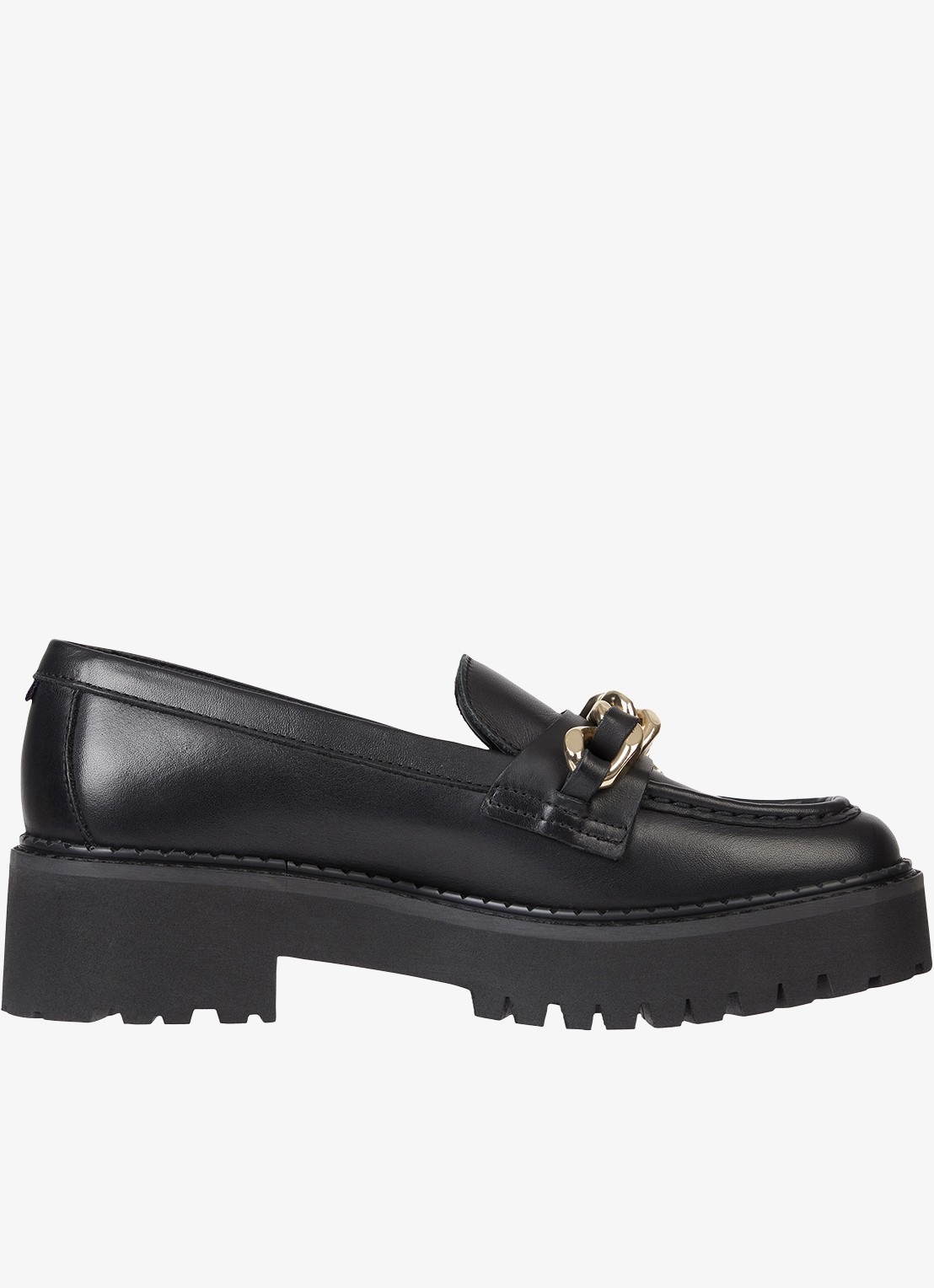 Tommy Hilfiger Loafer met logo - voorkant 5 zwart