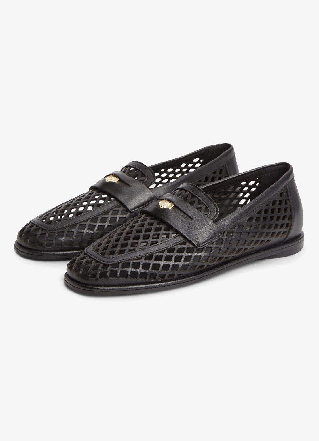 Tommy Hilfiger Loafer met opengewerkt dessin - detail 4 zwart