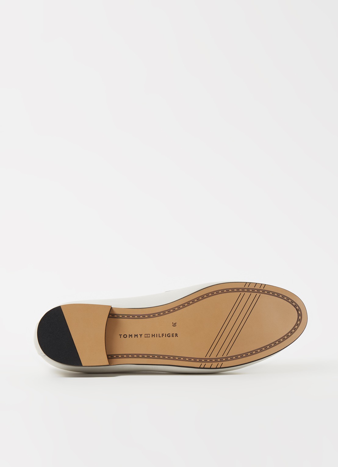 Tommy Hilfiger Loafer van leer - detail 4 gebroken wit