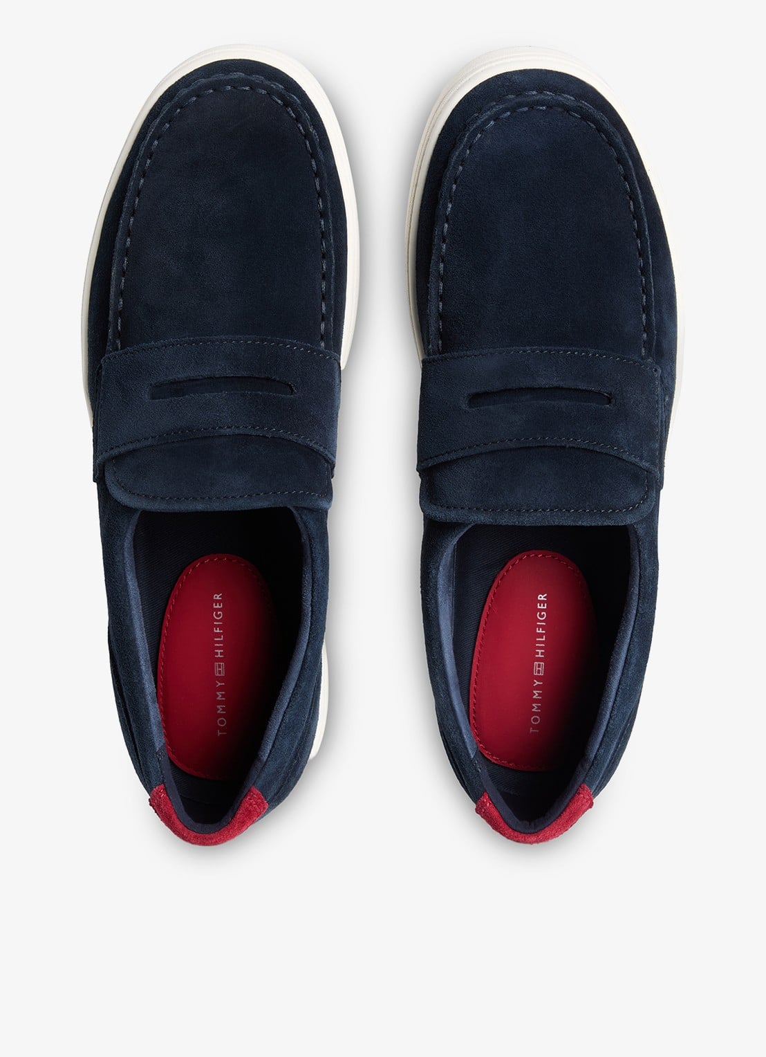 Tommy Hilfiger Loafer van suède  - detail 2 donkerblauw