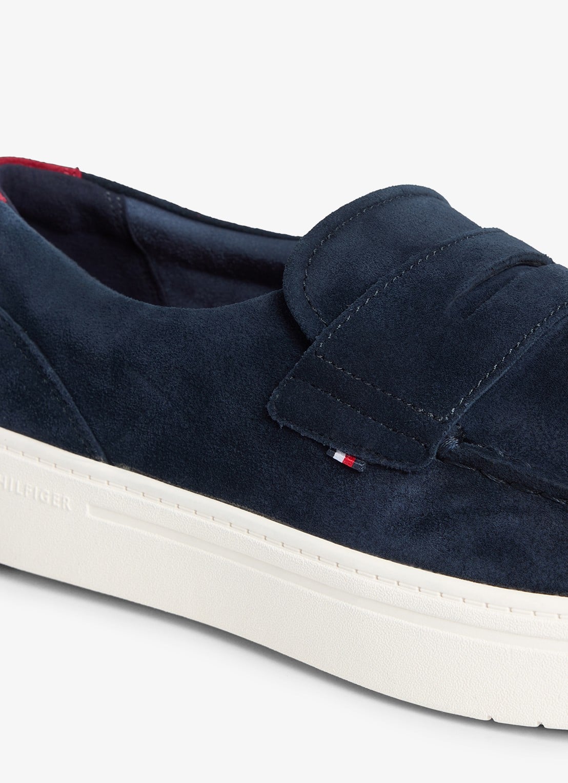 Tommy Hilfiger Loafer van suède  - detail 4 donkerblauw