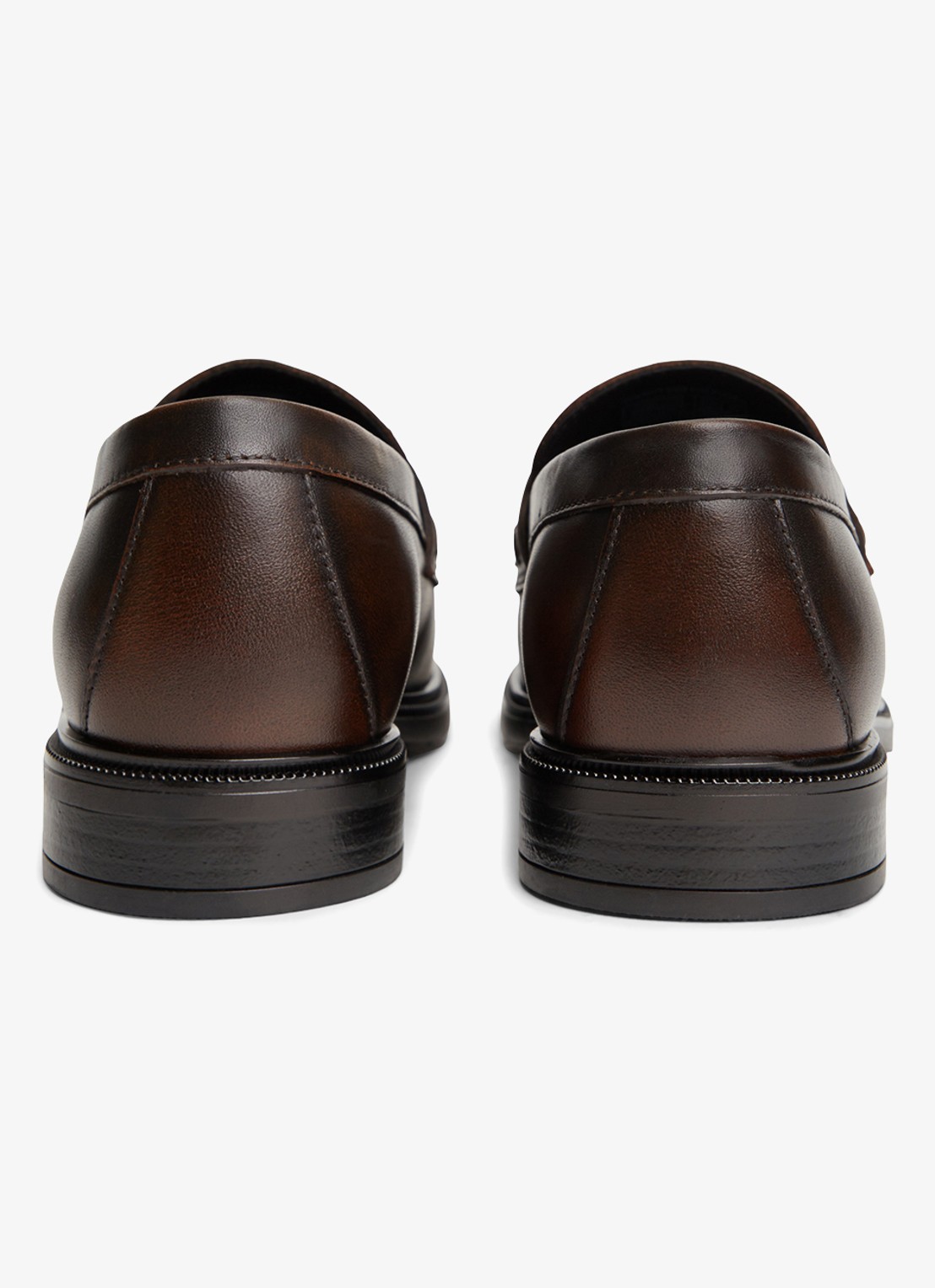 Tommy Hilfiger Loafers van leer - detail 7 bruin