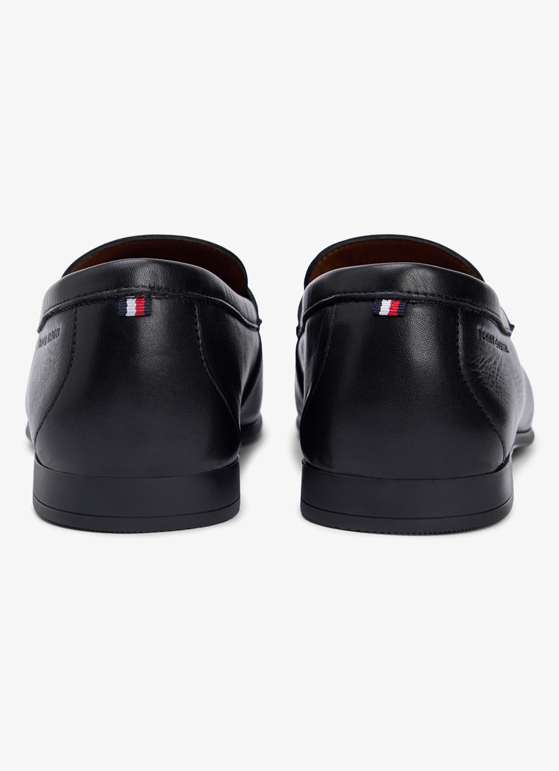 Tommy Hilfiger Loafers van leer - achterkant 3 zwart