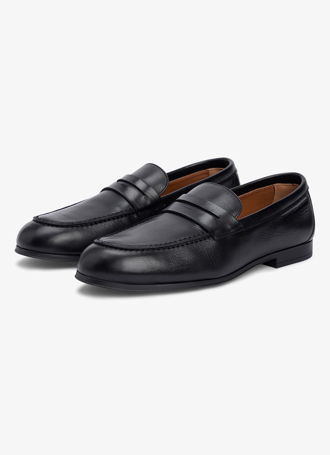Tommy Hilfiger Loafers van leer - detail 5 zwart