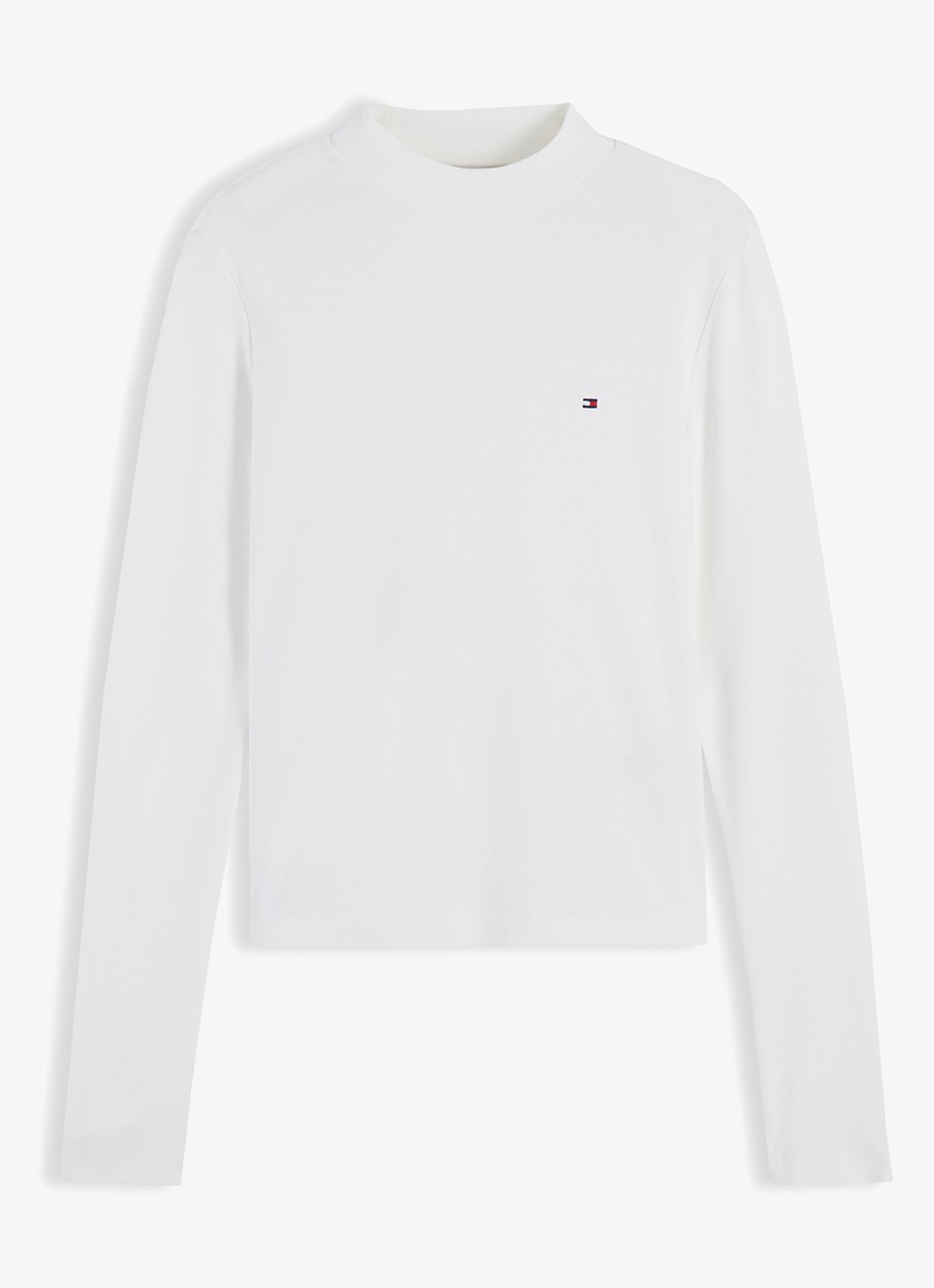 Tommy Hilfiger Longsleeve met col - voorkant 3 gebroken wit