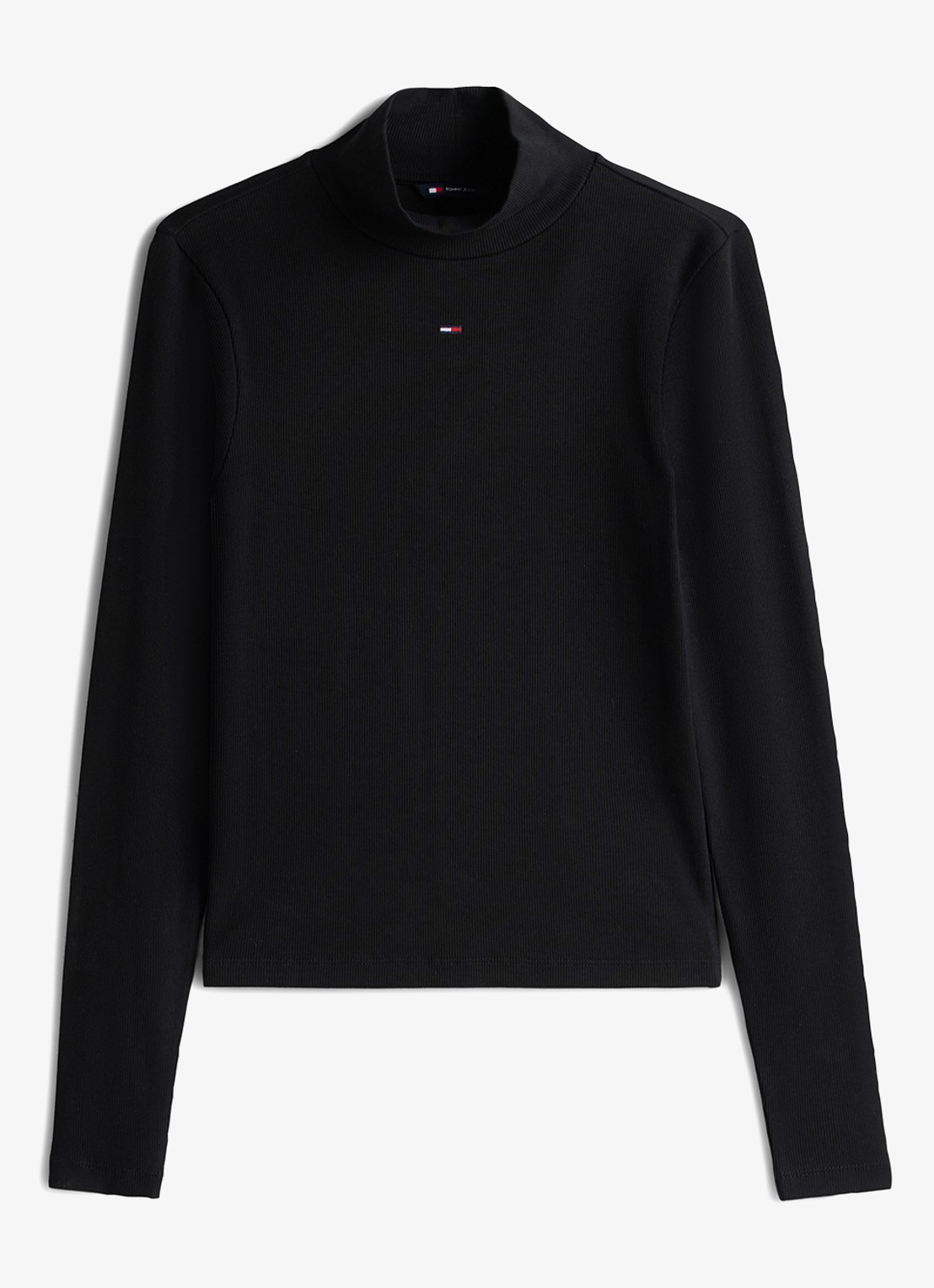 Tommy Hilfiger Longsleeve met col - voorkant 4 zwart