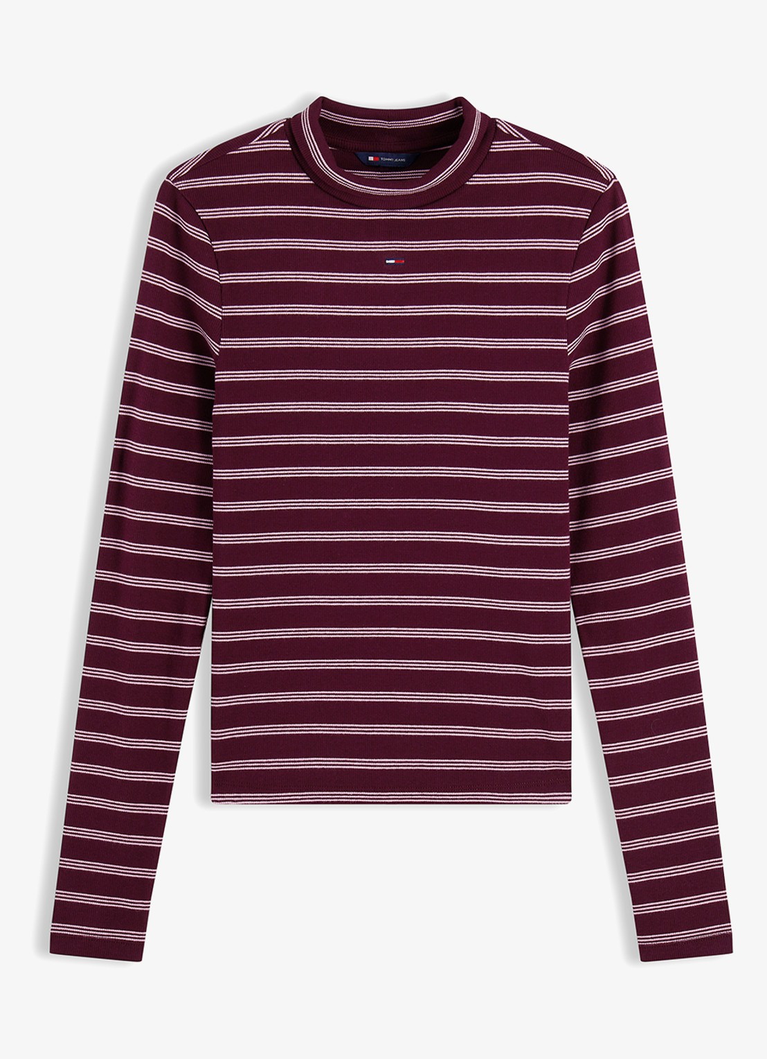 Tommy Hilfiger Longsleeve met col - voorkant 4 paars