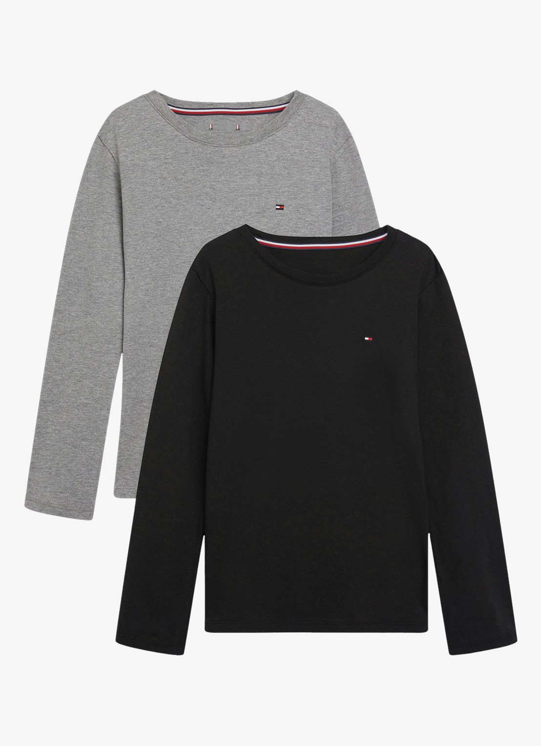 Tommy Hilfiger Longsleeve met logo in 2-pack - detail 5 middengrijs