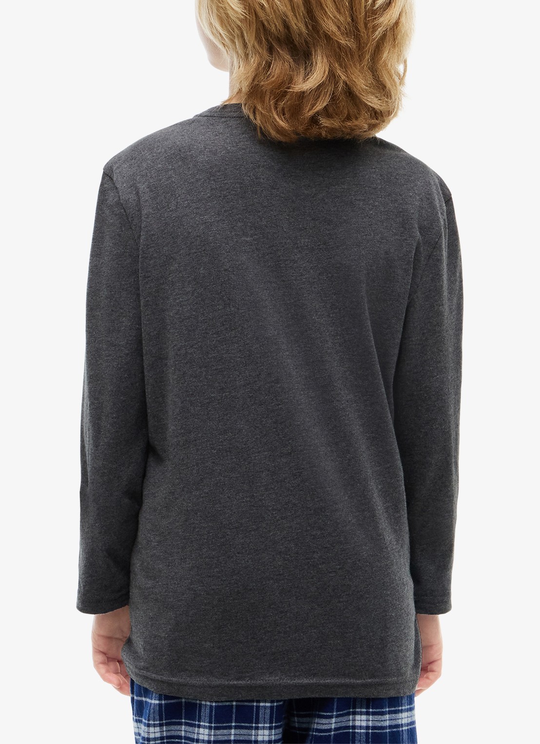 Tommy Hilfiger Longsleeve met logo in 2-pack - achterkant black / dk grey heather-0s3