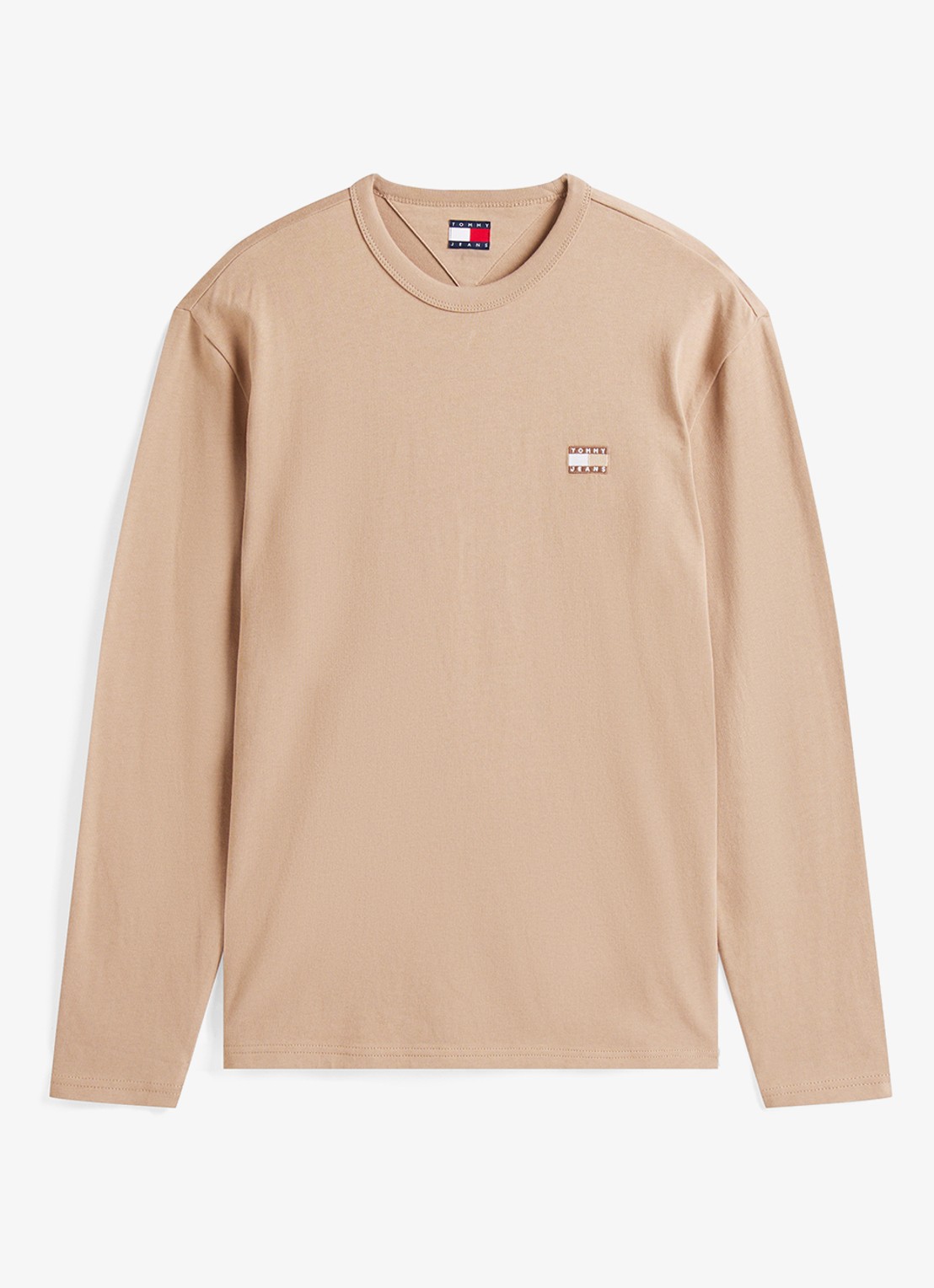 Tommy Hilfiger Longsleeve met logo - voorkant beige