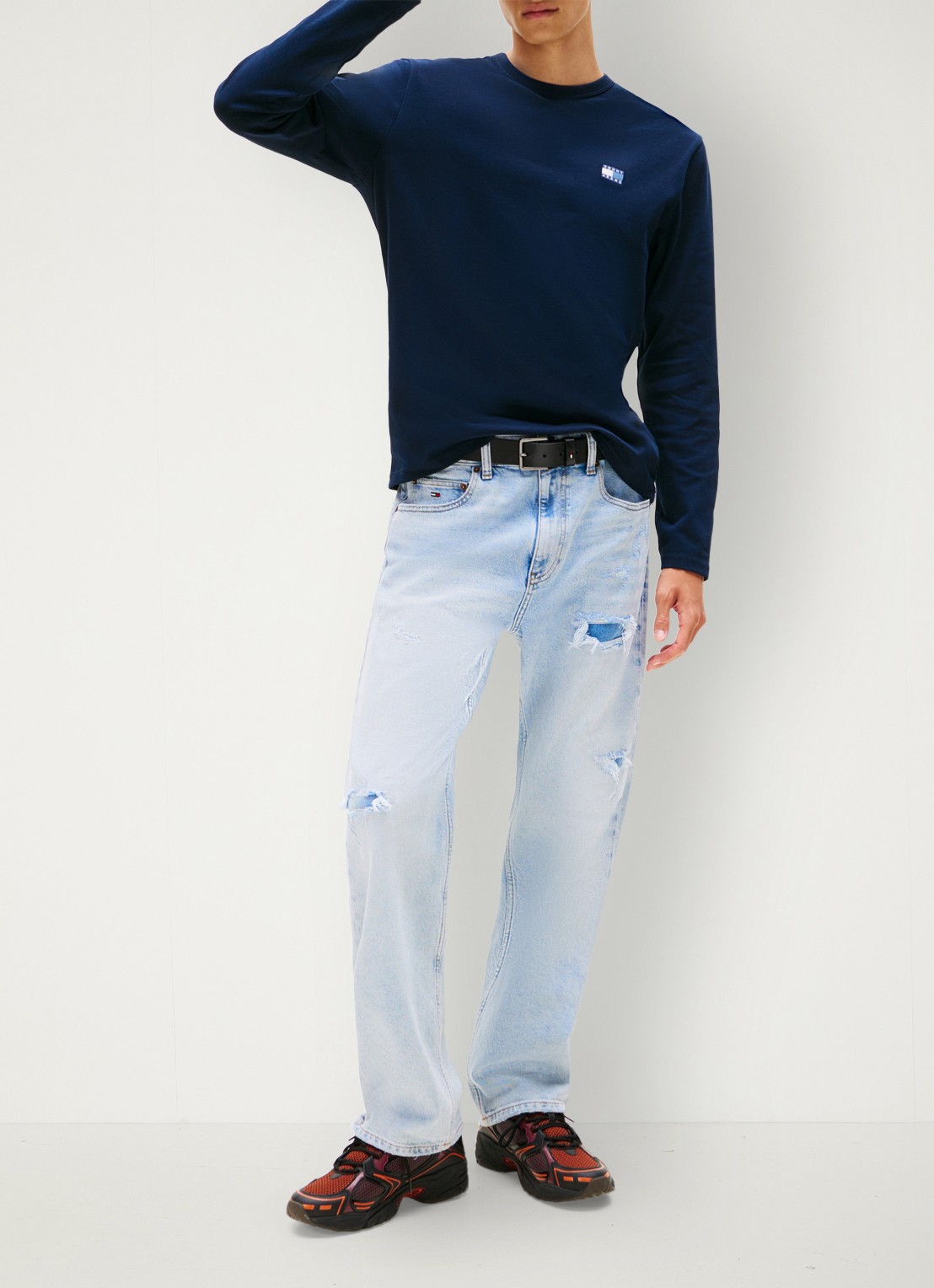 Tommy Hilfiger Longsleeve met logo - voorkant 5 donkerblauw
