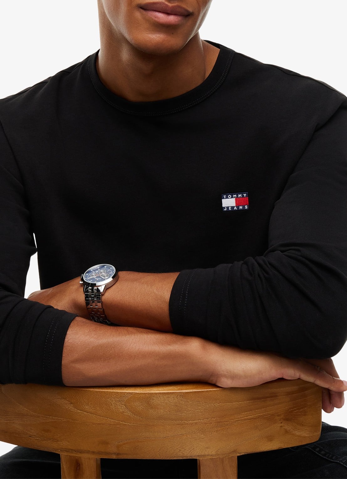 Tommy Hilfiger Longsleeve met logo - detail 6 zwart