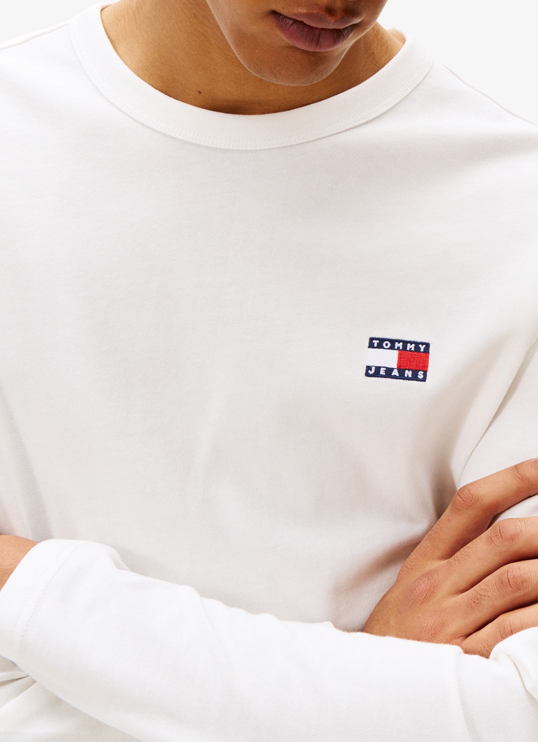 Tommy Hilfiger Longsleeve met logo - detail 3 ecru-ybl