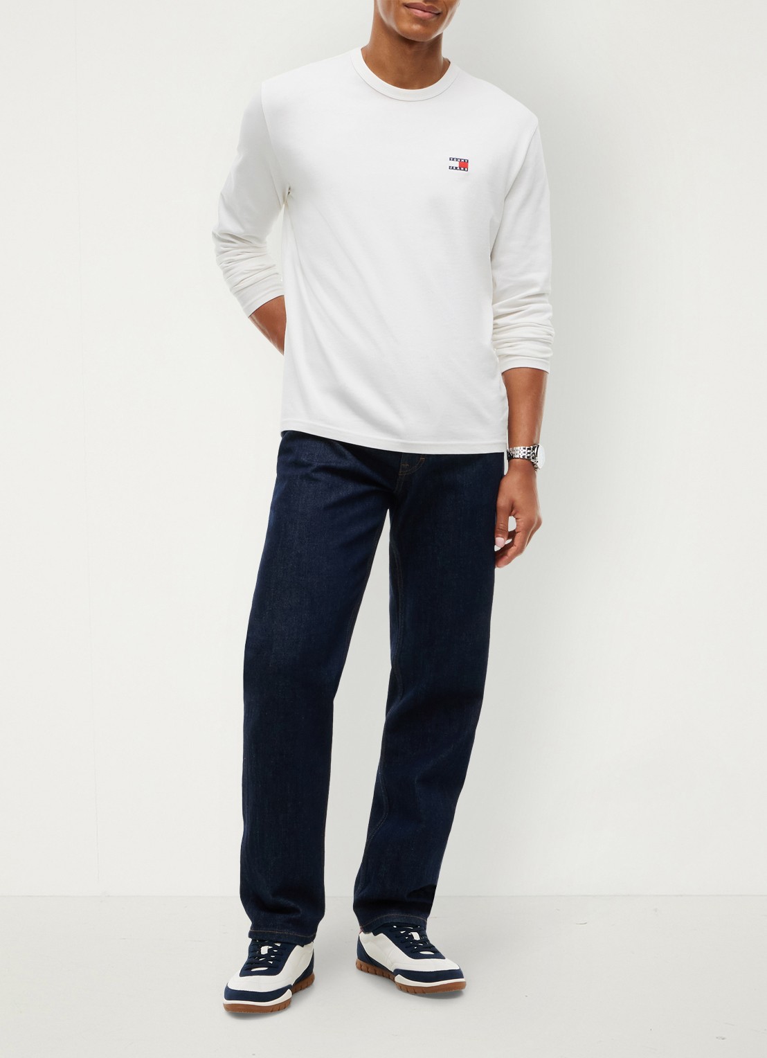 Tommy Hilfiger Longsleeve met logo - voorkant 7 ecru-ybl