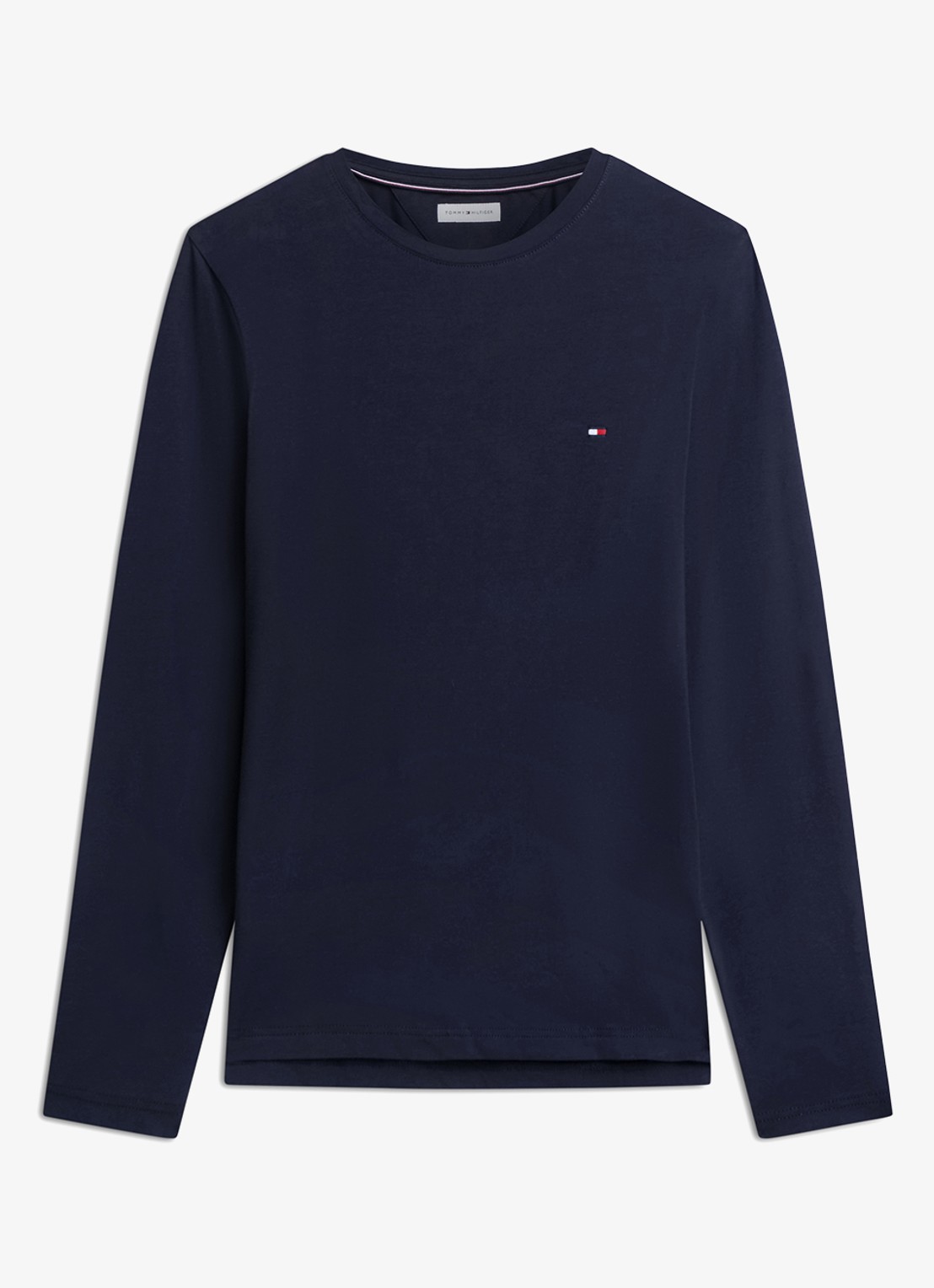 Tommy Hilfiger Longsleeve met logo - voorkant donkerblauw