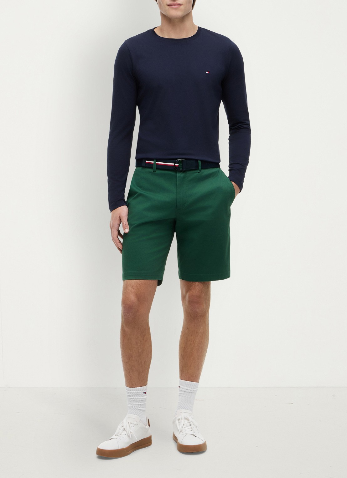 Tommy Hilfiger Longsleeve met logo - voorkant 2 donkerblauw