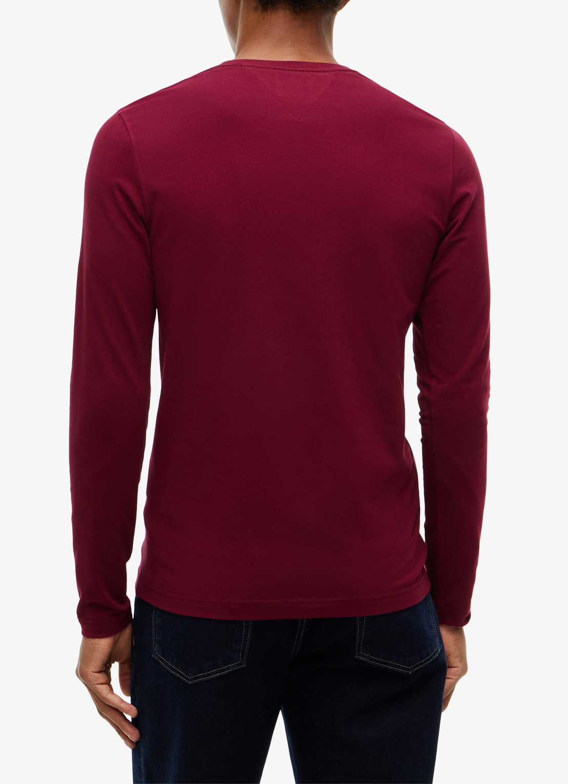 Tommy Hilfiger Longsleeve met logo - achterkant 2 bordeauxrood