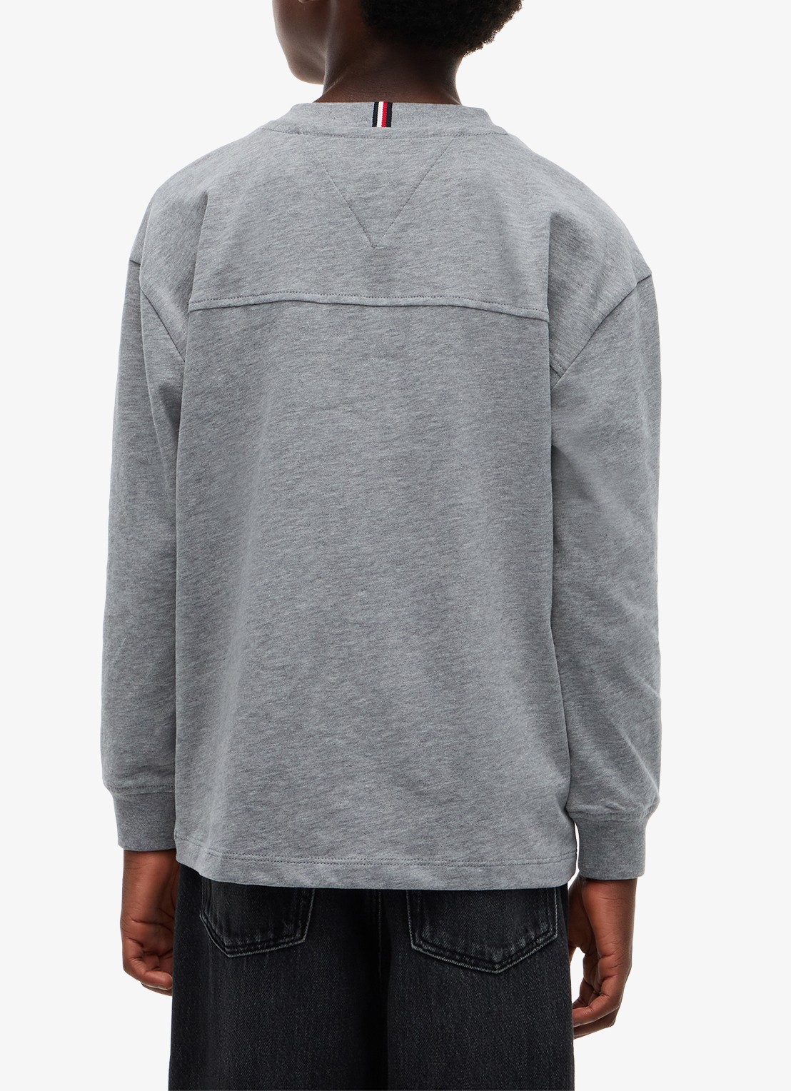 Tommy Hilfiger Longsleeve met logo  - achterkant grijs