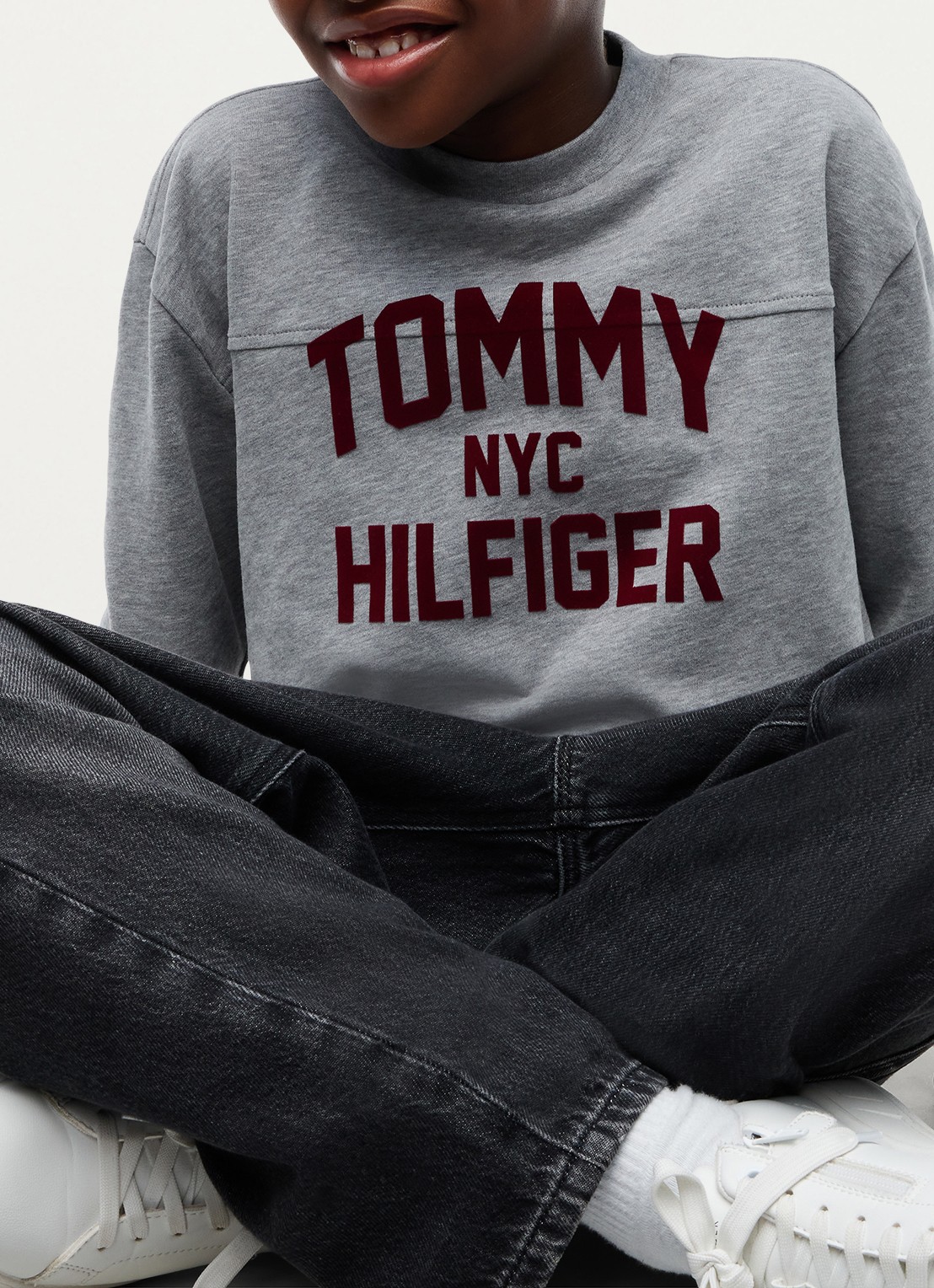 Tommy Hilfiger Longsleeve met logo  - detail 5 grijs