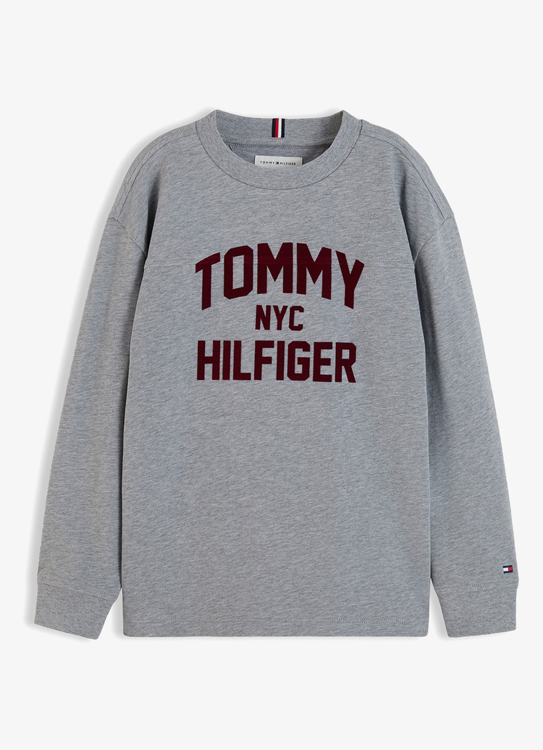 Tommy Hilfiger Longsleeve met logo  - voorkant 2 grijs