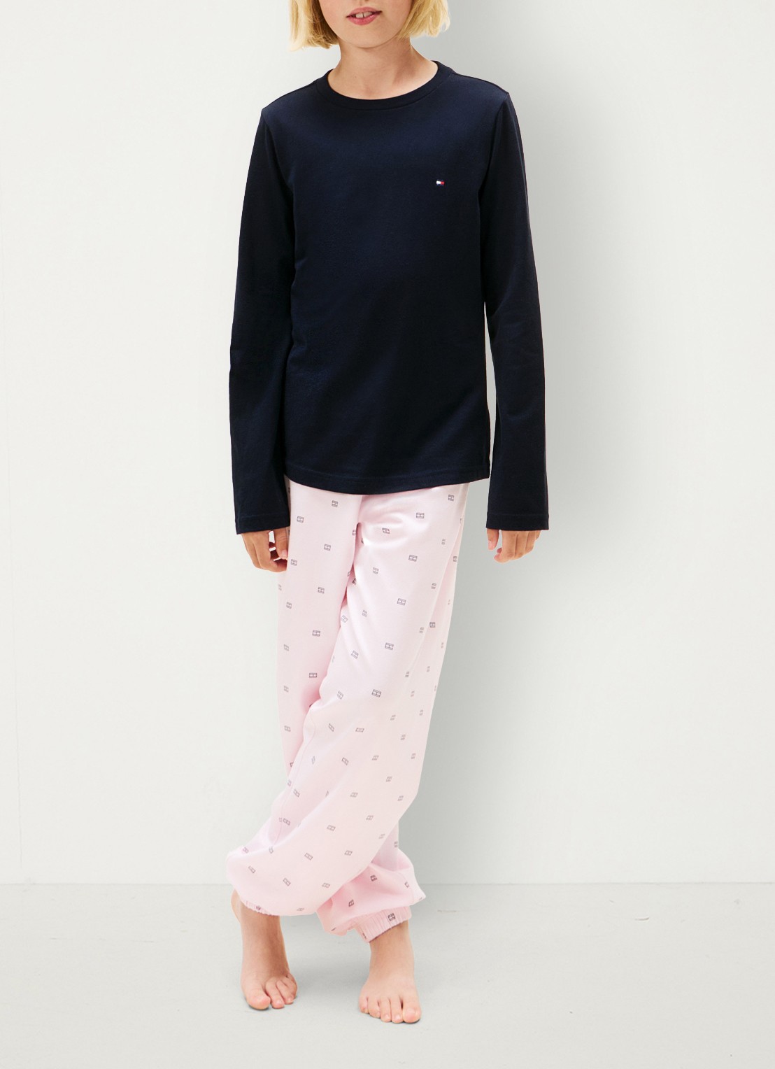Tommy Hilfiger Longsleeve met logoborduring in 2-pack - voorkant 5 donkerblauw