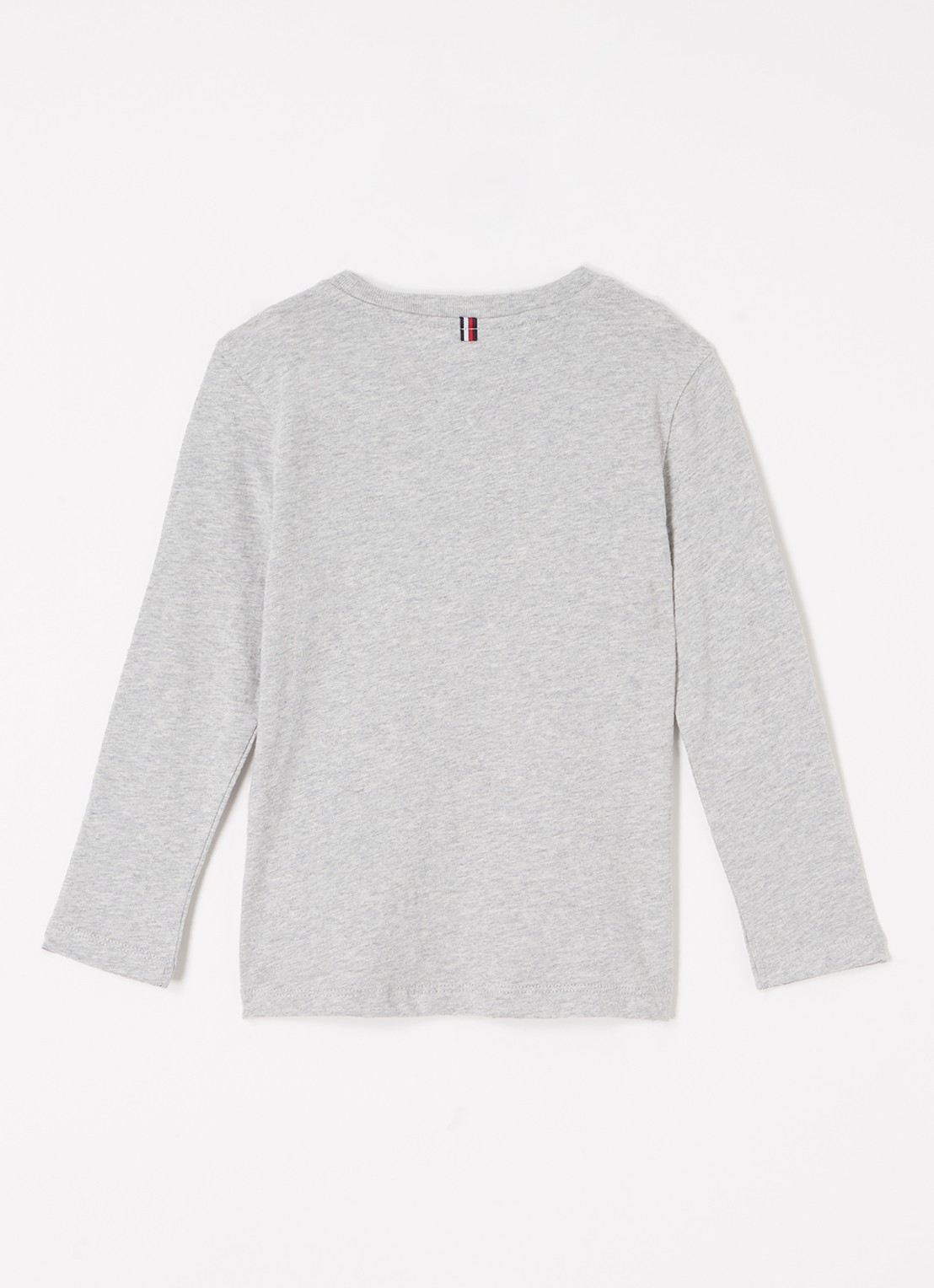 Tommy Hilfiger Longsleeve met logoborduring - voorkant 2 lichtgrijs