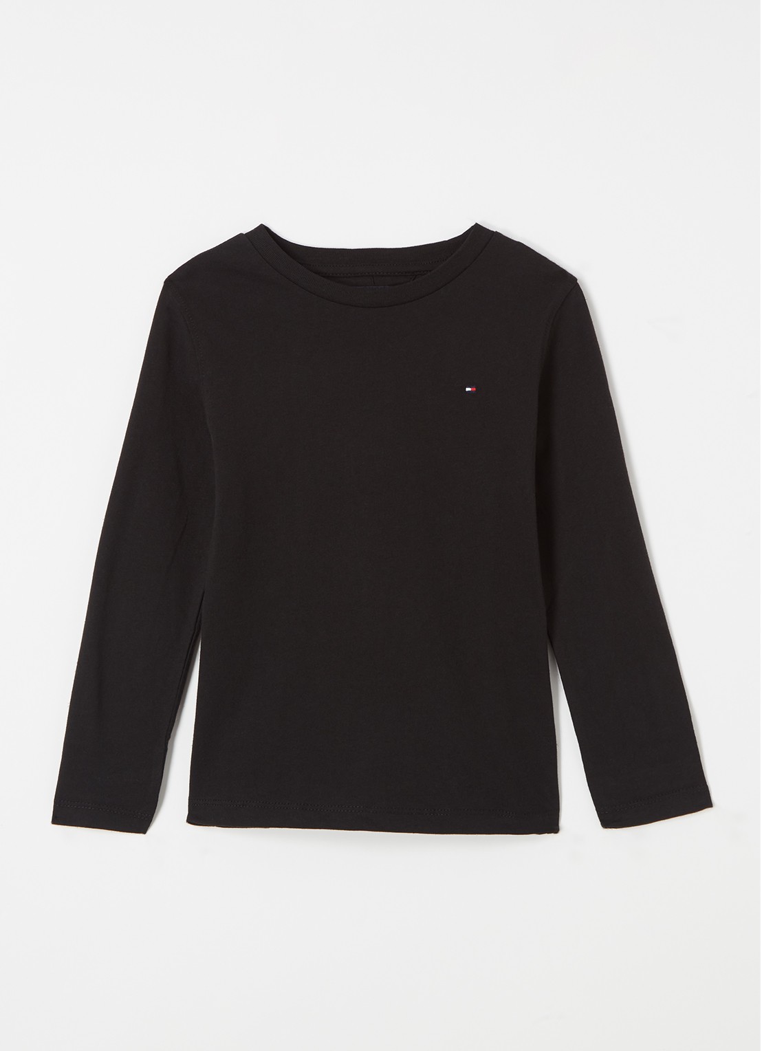 Tommy Hilfiger Longsleeve met logoborduring - voorkant 2 zwart