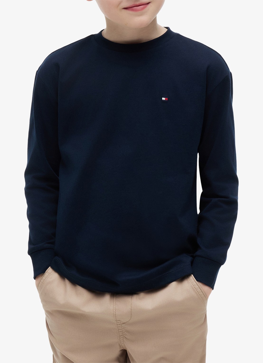 Tommy Hilfiger Longsleeve met logoborduring - detail 3 donkerblauw
