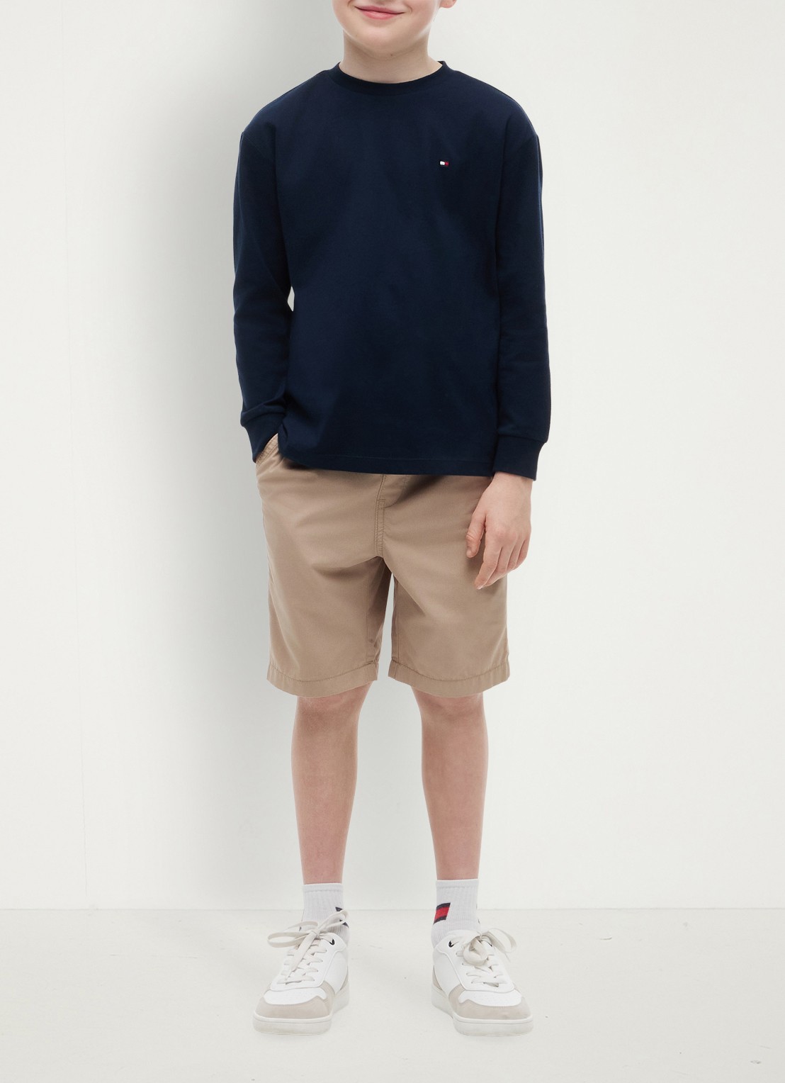 Tommy Hilfiger Longsleeve met logoborduring - voorkant 2 donkerblauw