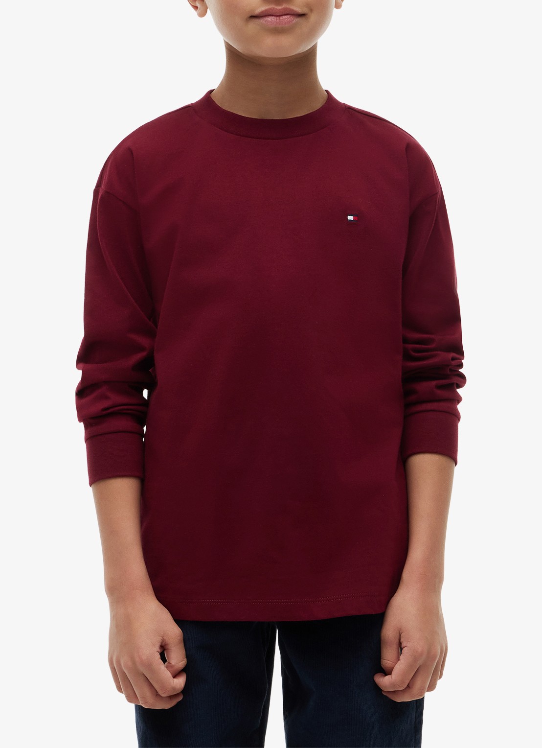 Tommy Hilfiger Longsleeve met logoborduring - detail 3 rood