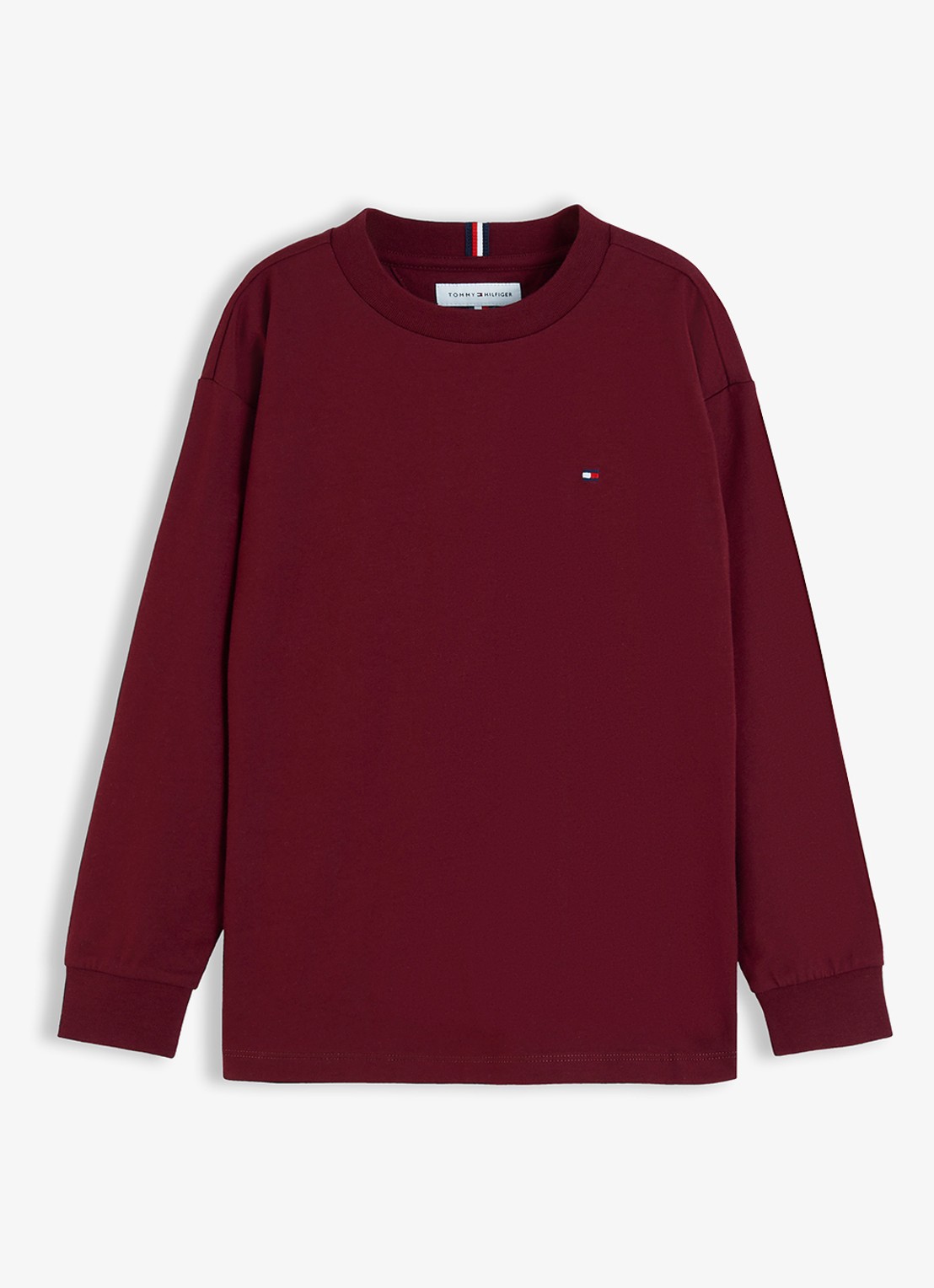 Tommy Hilfiger Longsleeve met logoborduring - voorkant 4 rood