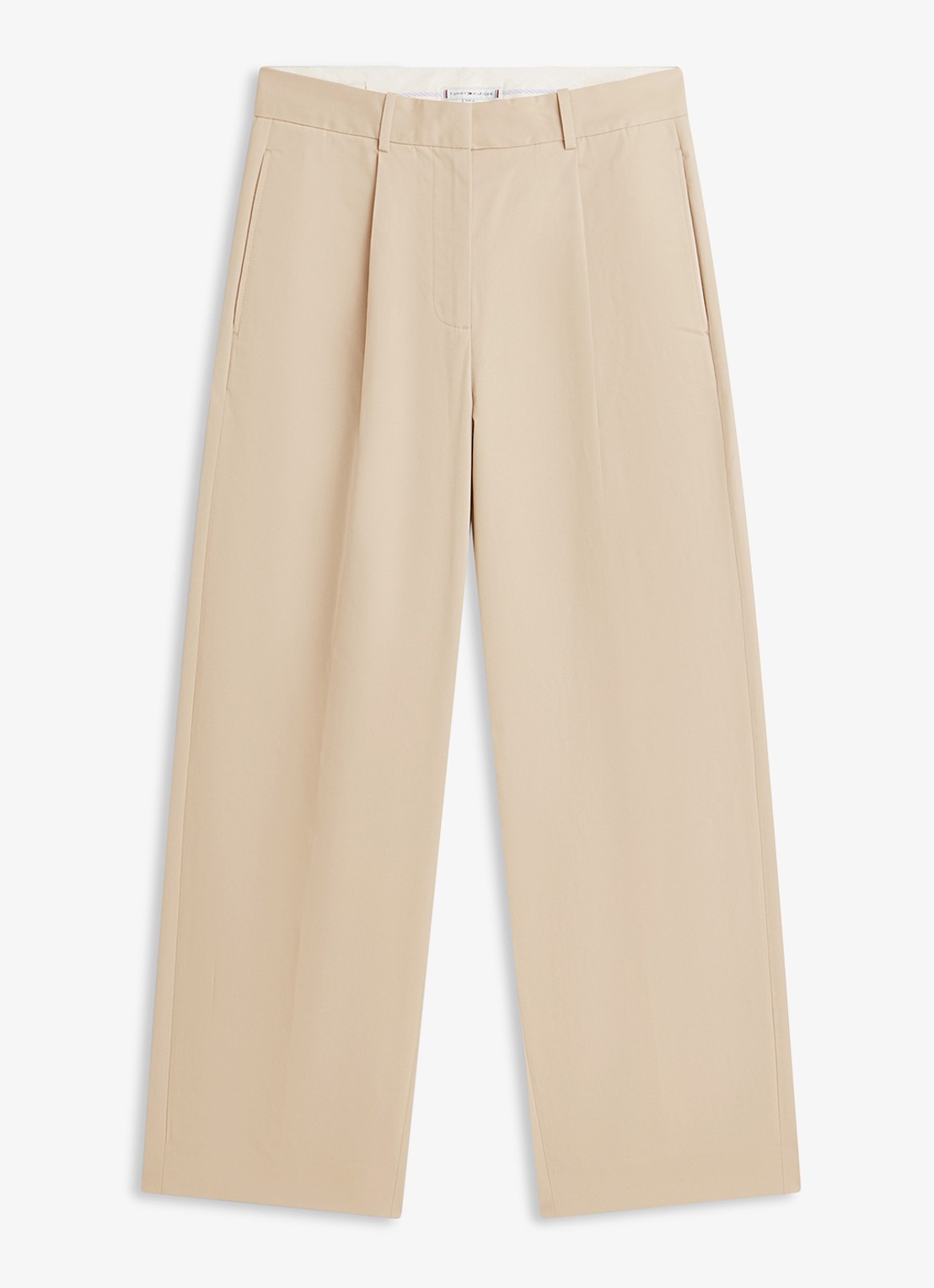Tommy Hilfiger Loose fit chino met steekzakken - voorkant 4 beige