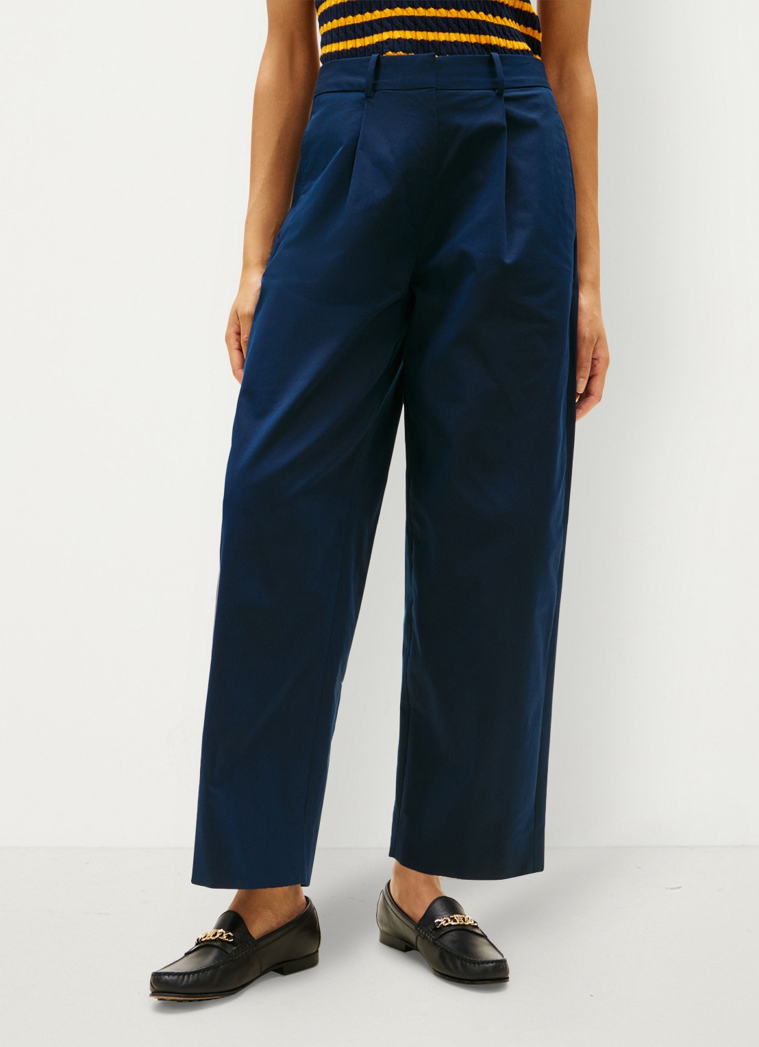 Tommy Hilfiger Loose fit chino met steekzakken - detail 3 donkerblauw