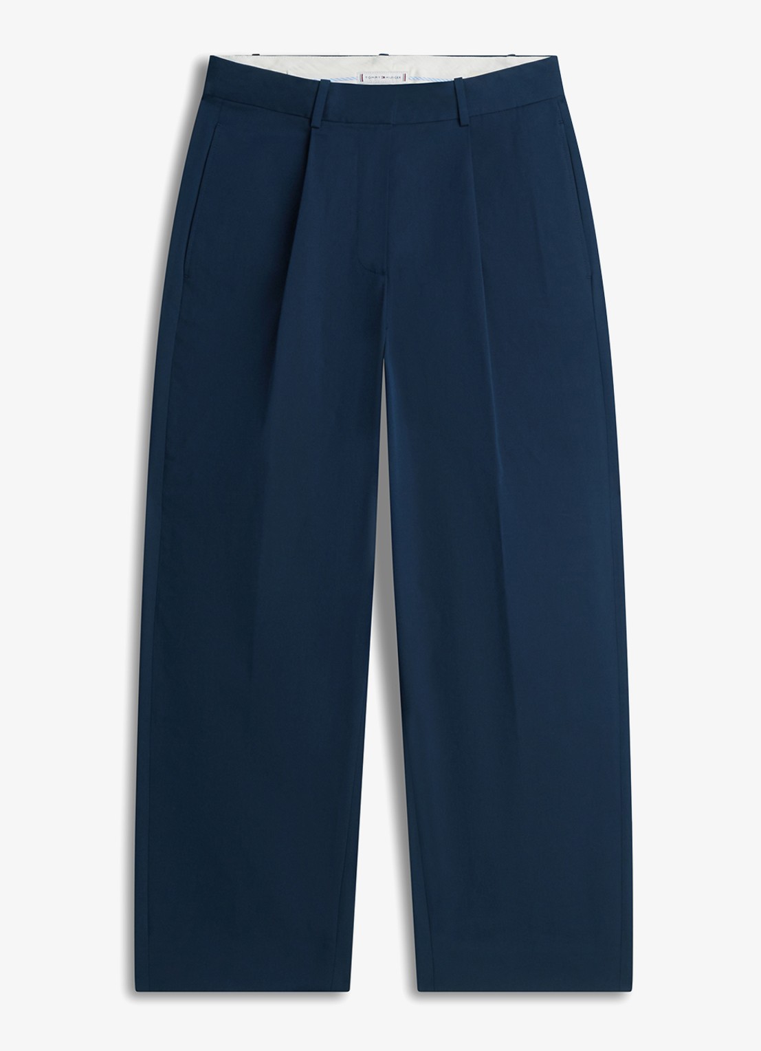 Tommy Hilfiger Loose fit chino met steekzakken - voorkant donkerblauw