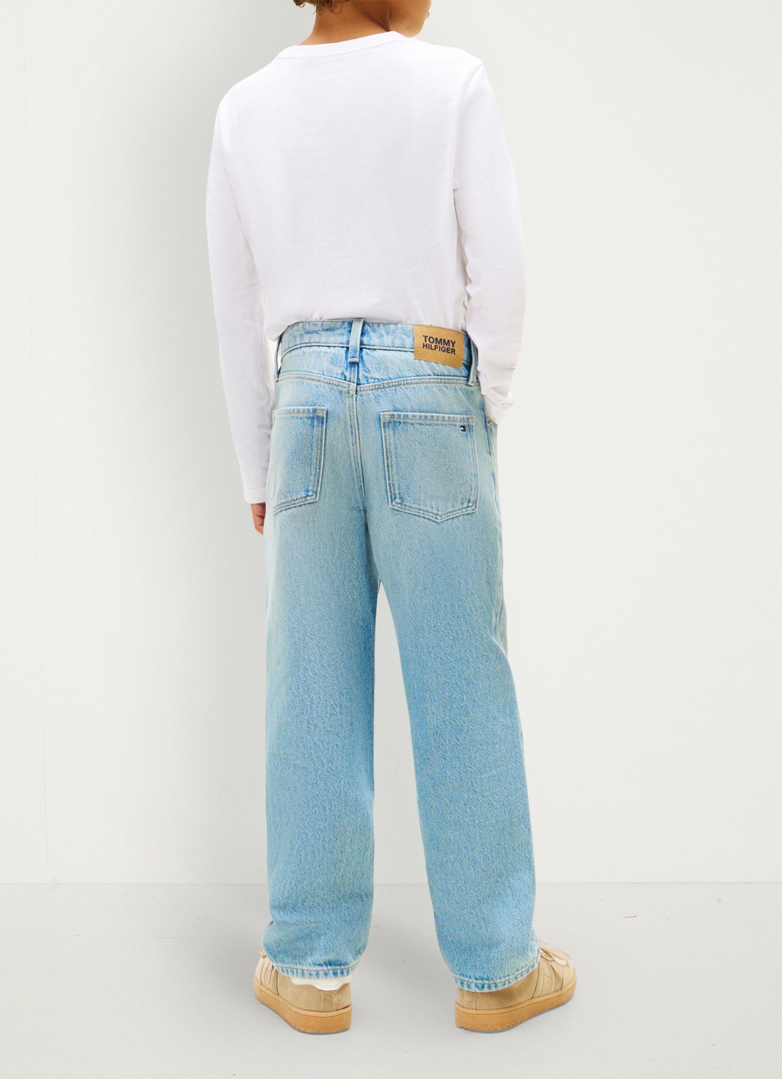 Tommy Hilfiger Loose fit jeans met steekzakken - achterkant indigo